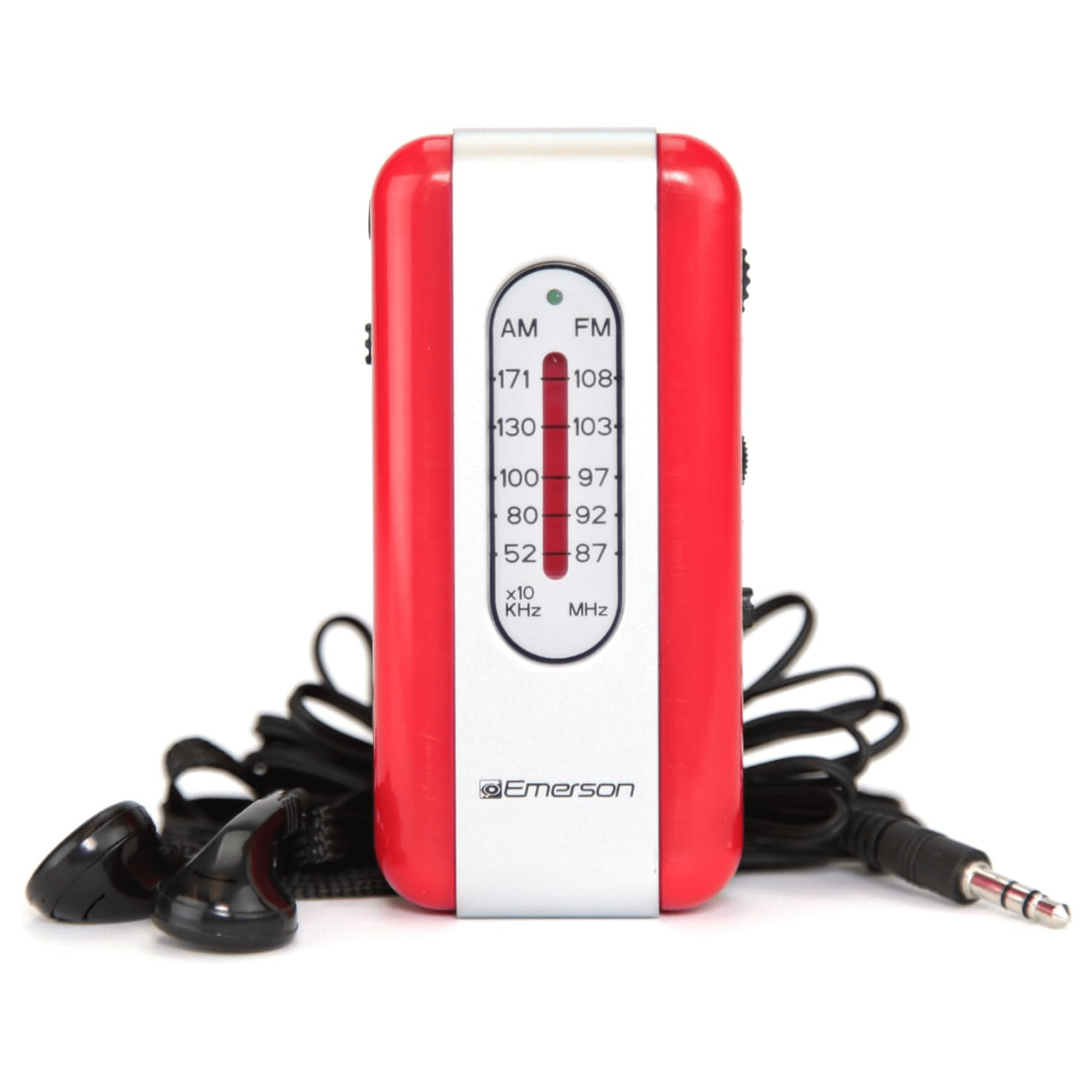 Emerson Portable AMFM Radio with Earbuds and Wide Frequency Range of Stations
