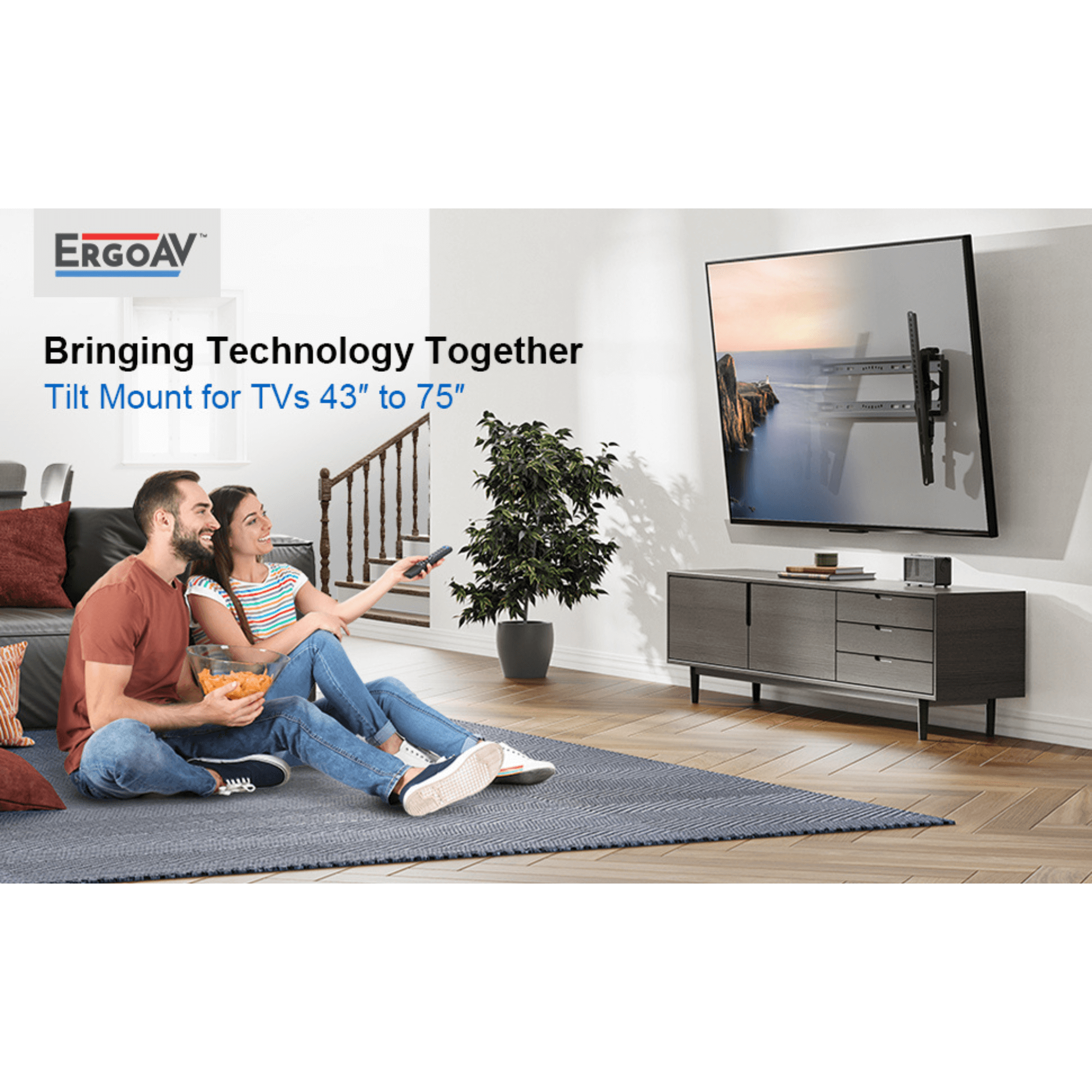 ErgoAV Tilt Mount for TVs 43" to 75"