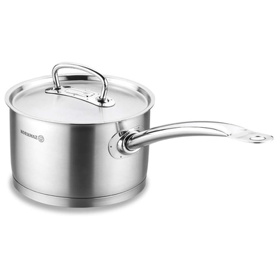 Korkmaz Proline Professional Series 2.8 Liter Stainless Steel Low Casserole with Lid