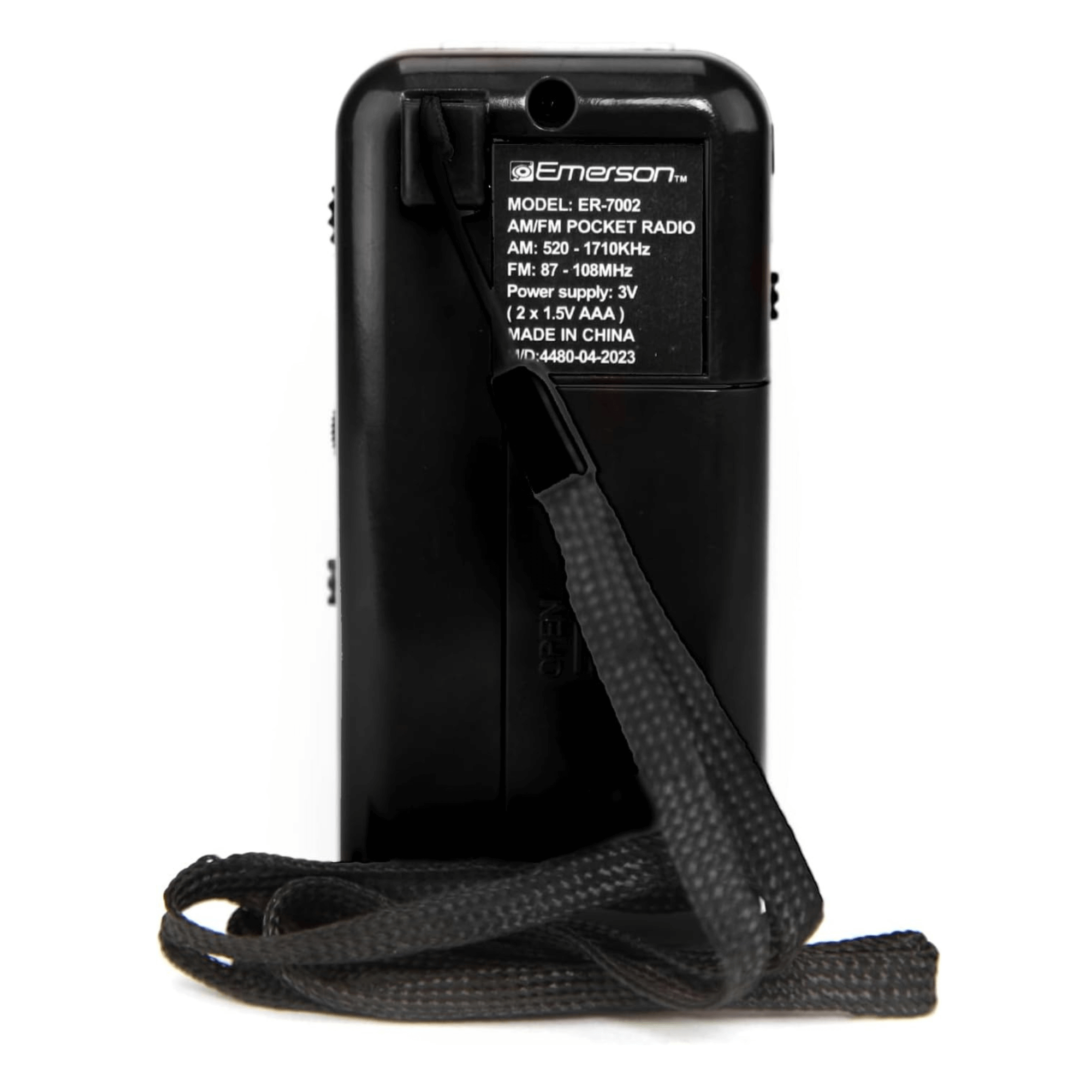 Emerson Portable AMFM Radio with Earbuds and Wide Frequency Range of Stations