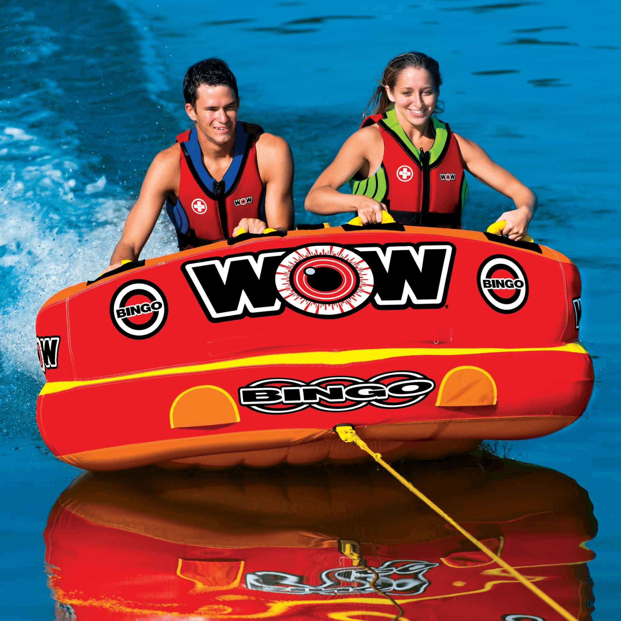 WOW Watersports Bingo 1-2 Person Cockpit Ski Tube with Secured Seating