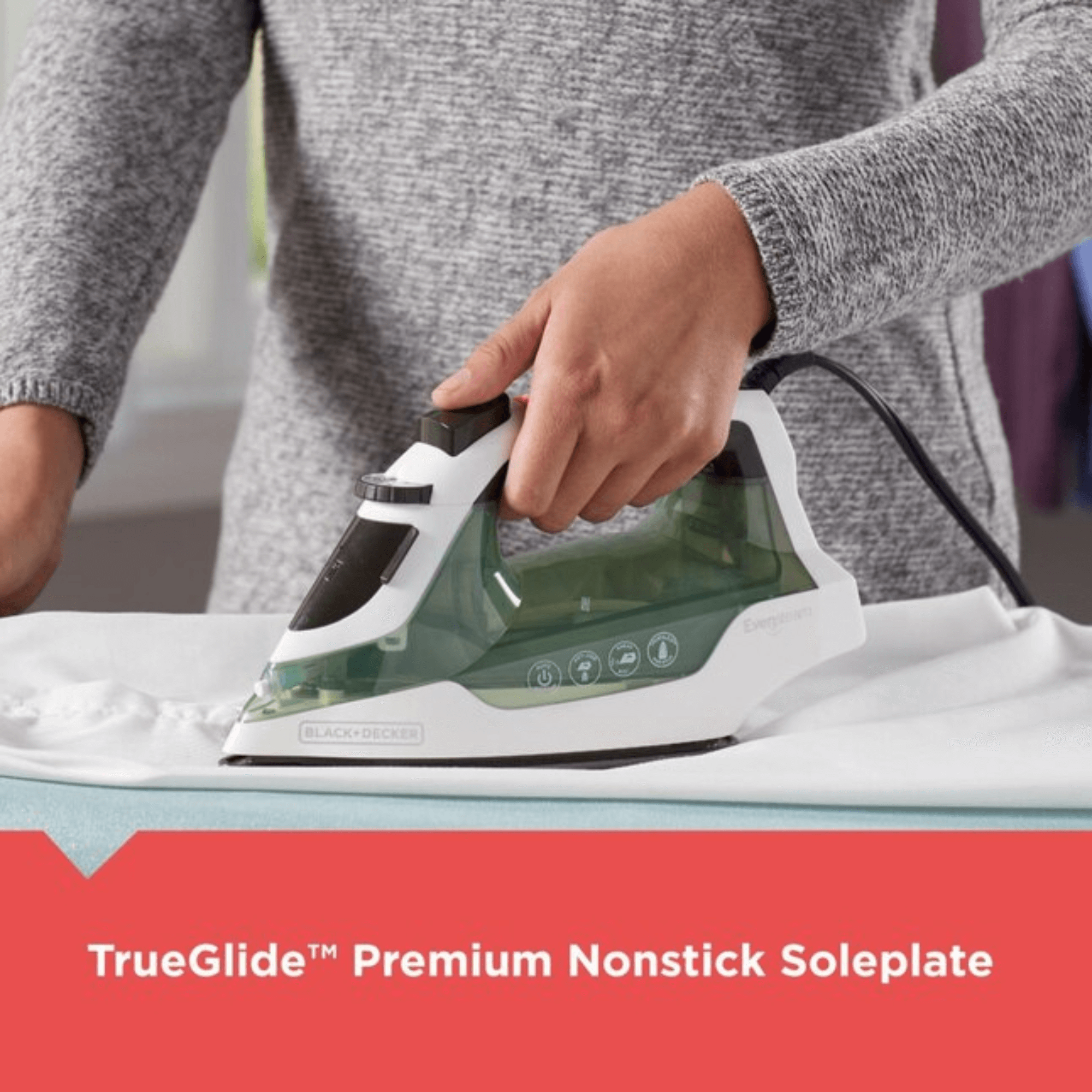 Black & Decker Easy Steam TrueGlide Nonstick SmartSteam Compact Iron - REFURBISHED