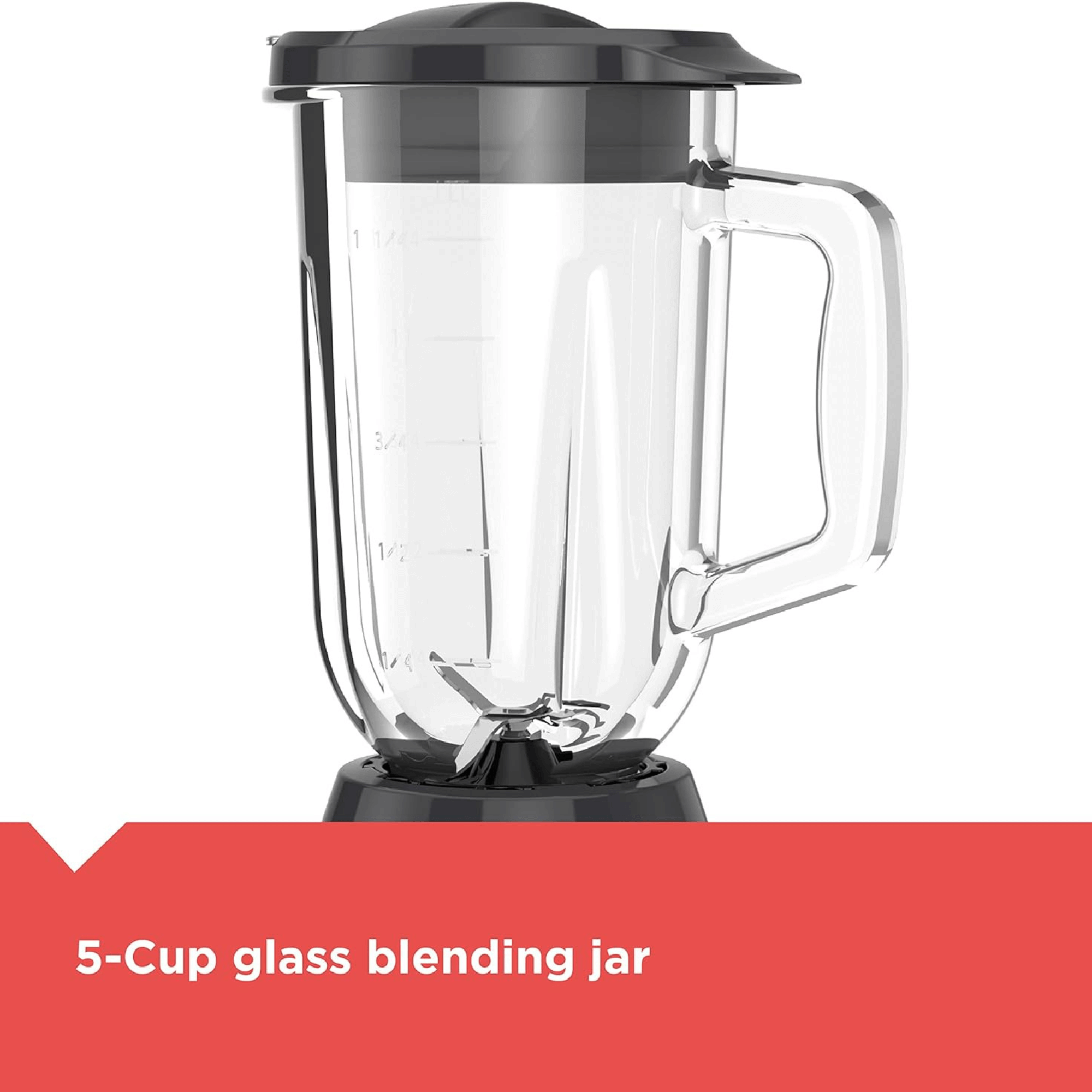 Black & Decker 10-Speed 700W 4-Blade Countertop Glass Jar Blender