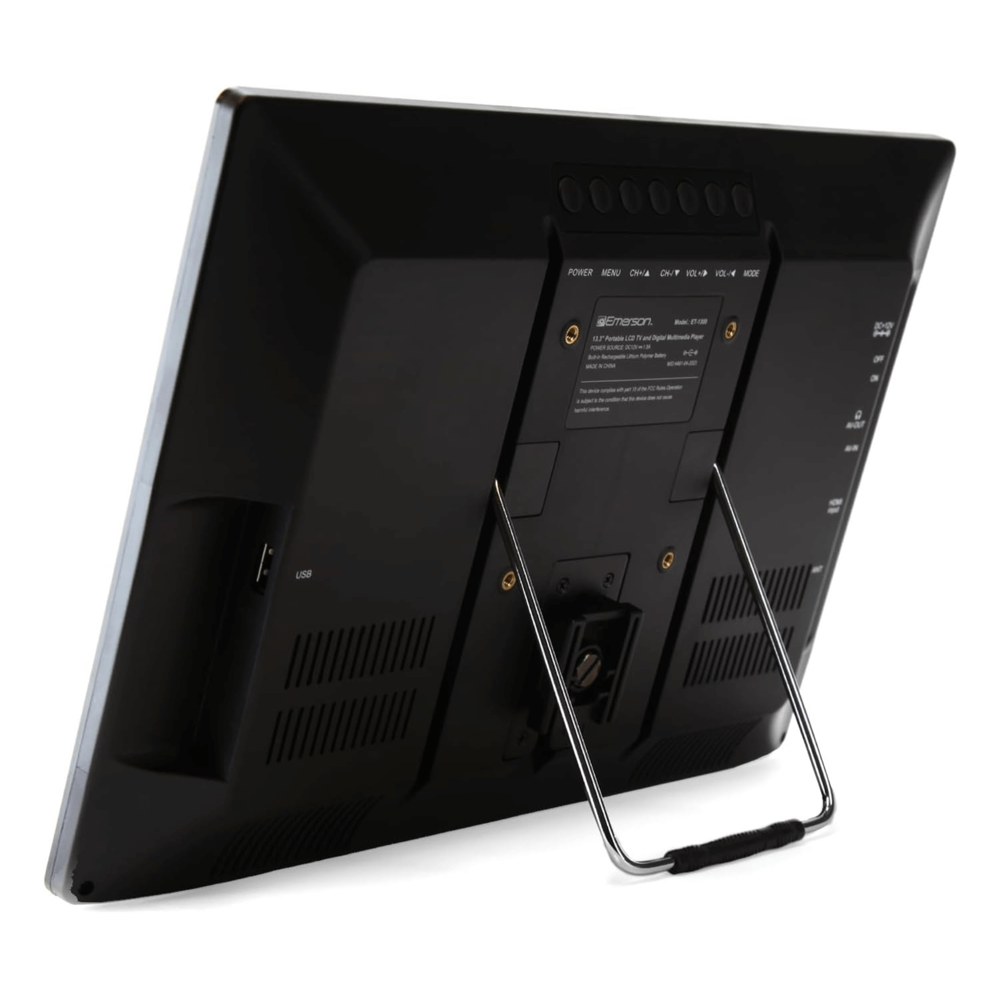 Emerson 13.3" Portable Rechargeable 12V ACDC TV - Refurbished