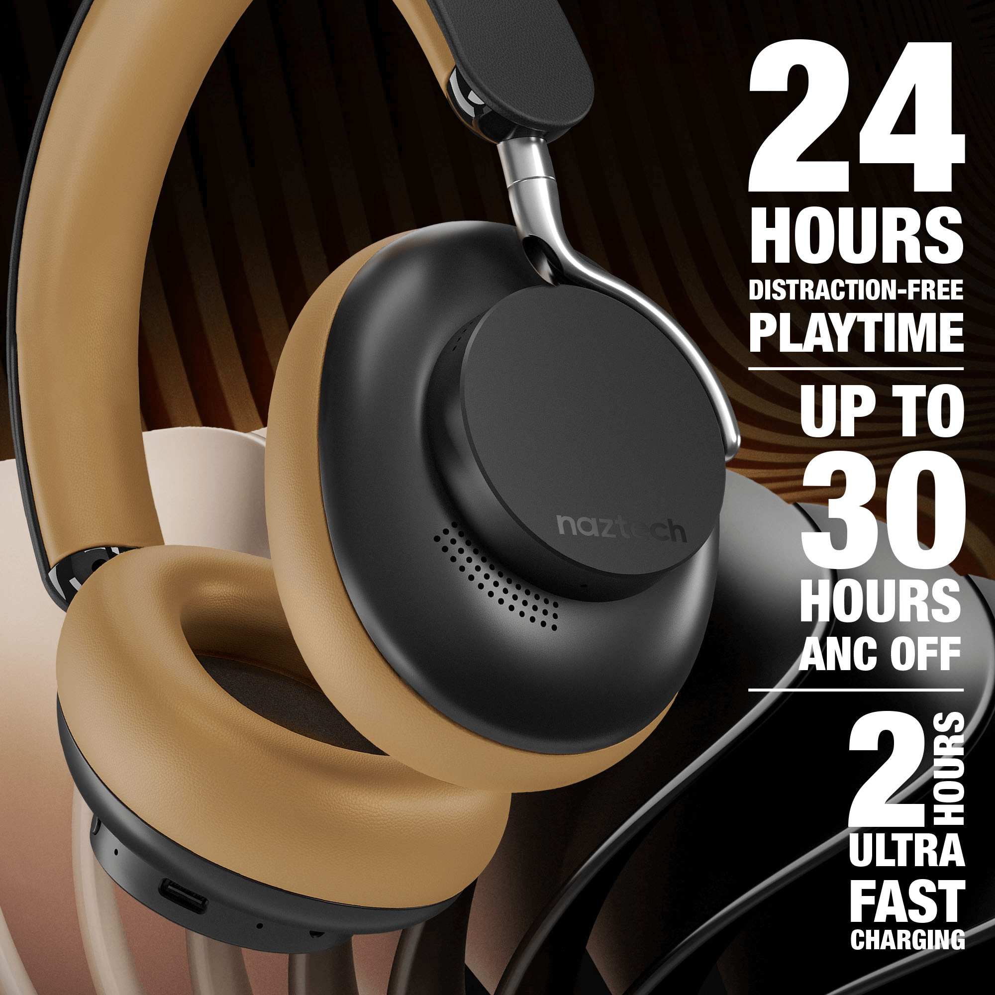 Naztech Aura 360 ANC Wireless Headphones