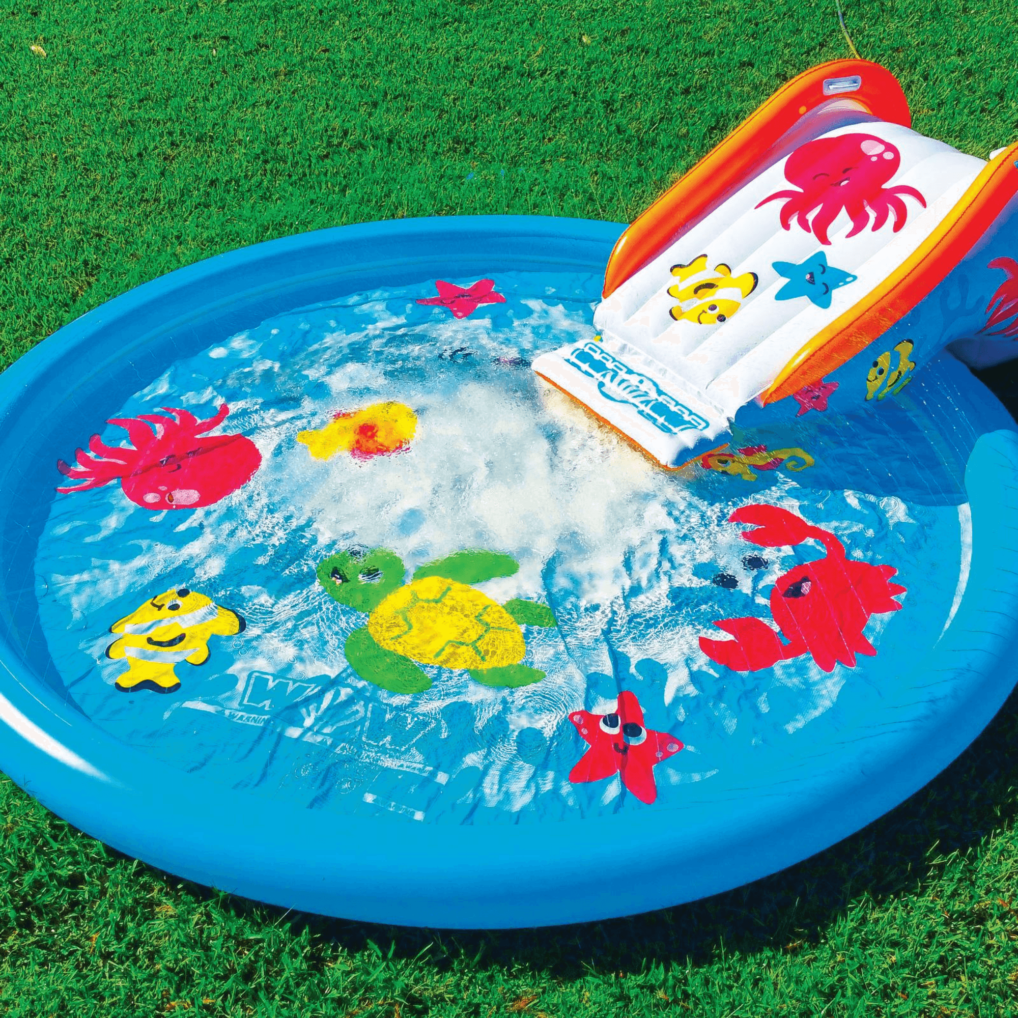 WOW Watersports Swirl Splash Pad Slide (Slide Only) with Inflated Side Rails