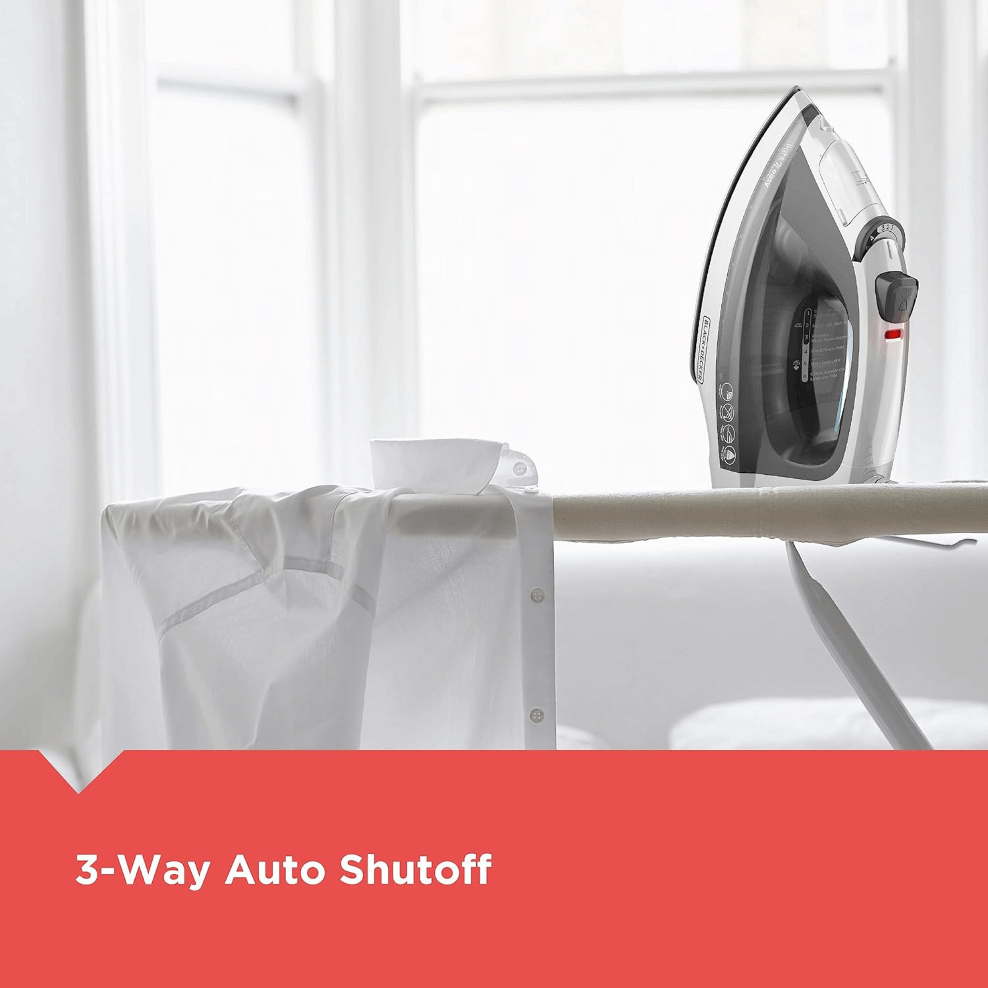 Black & Decker Light N Easy Auto-Shutoff Iron with Stainless Soleplate