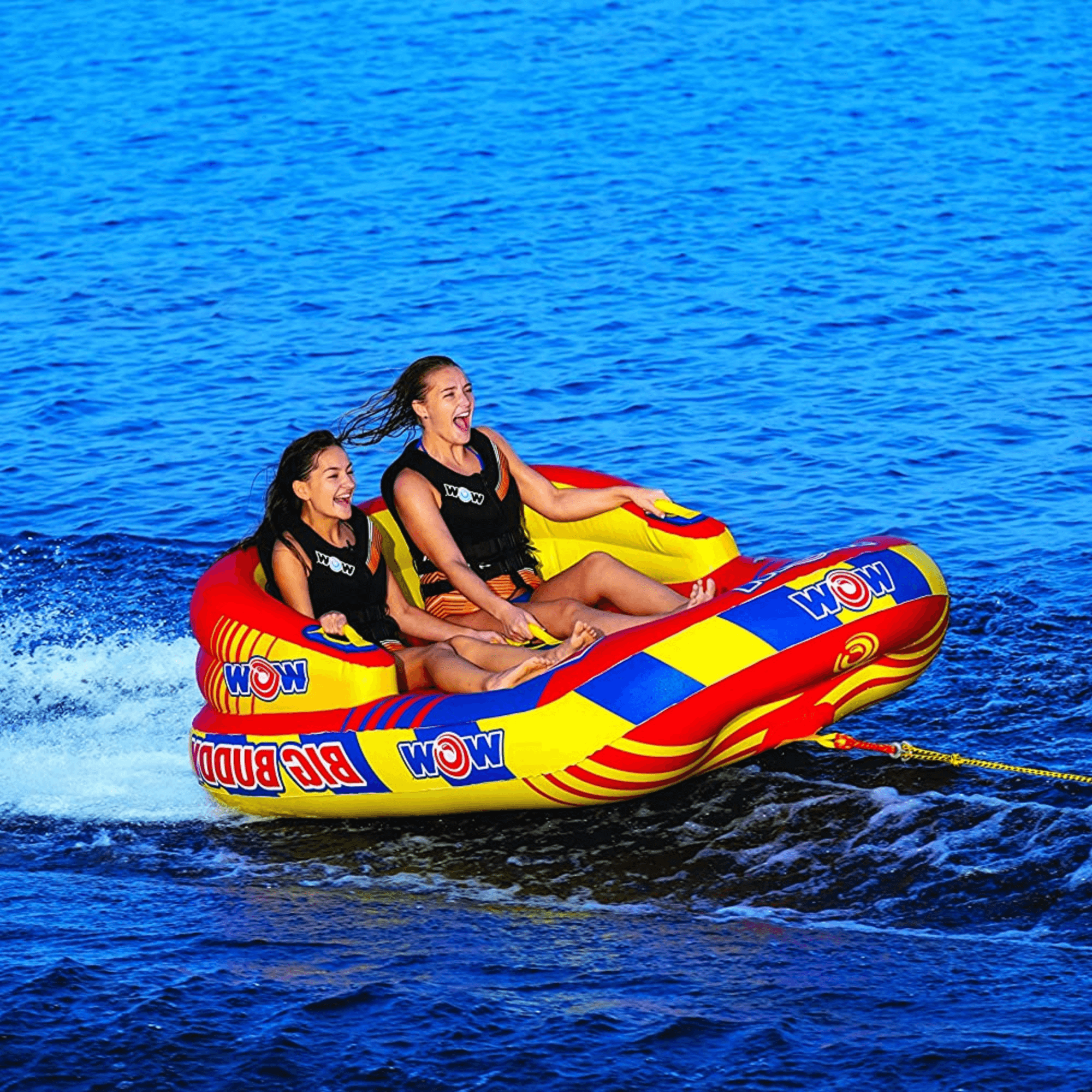 WOW Watersports Big Buddy 2 Person 2P Towable with Extra-Long Sidewalls