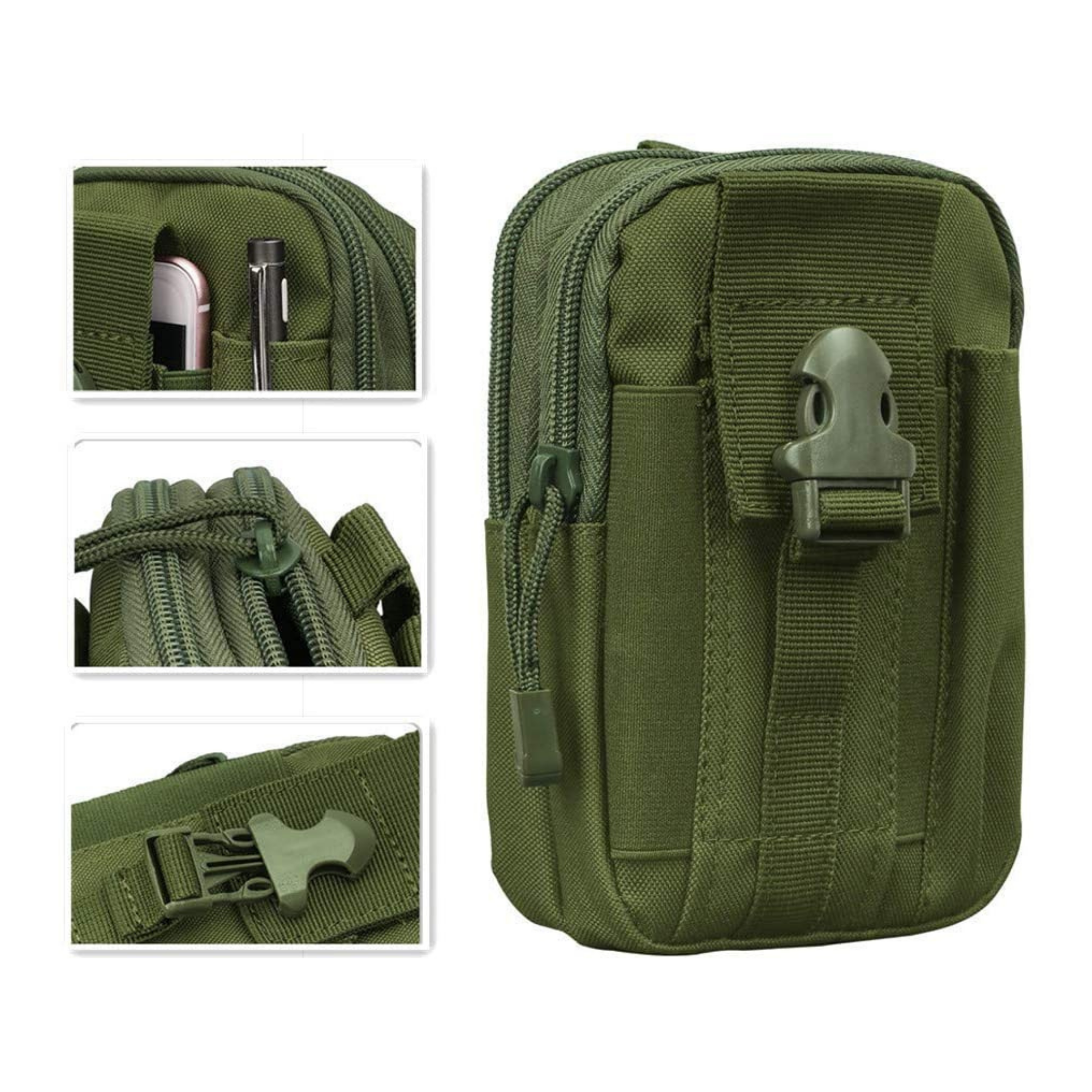 JupiterGear Tactical MOLLE Military Pouch Waist Bag for Hiking, Running and Outdoor Activities