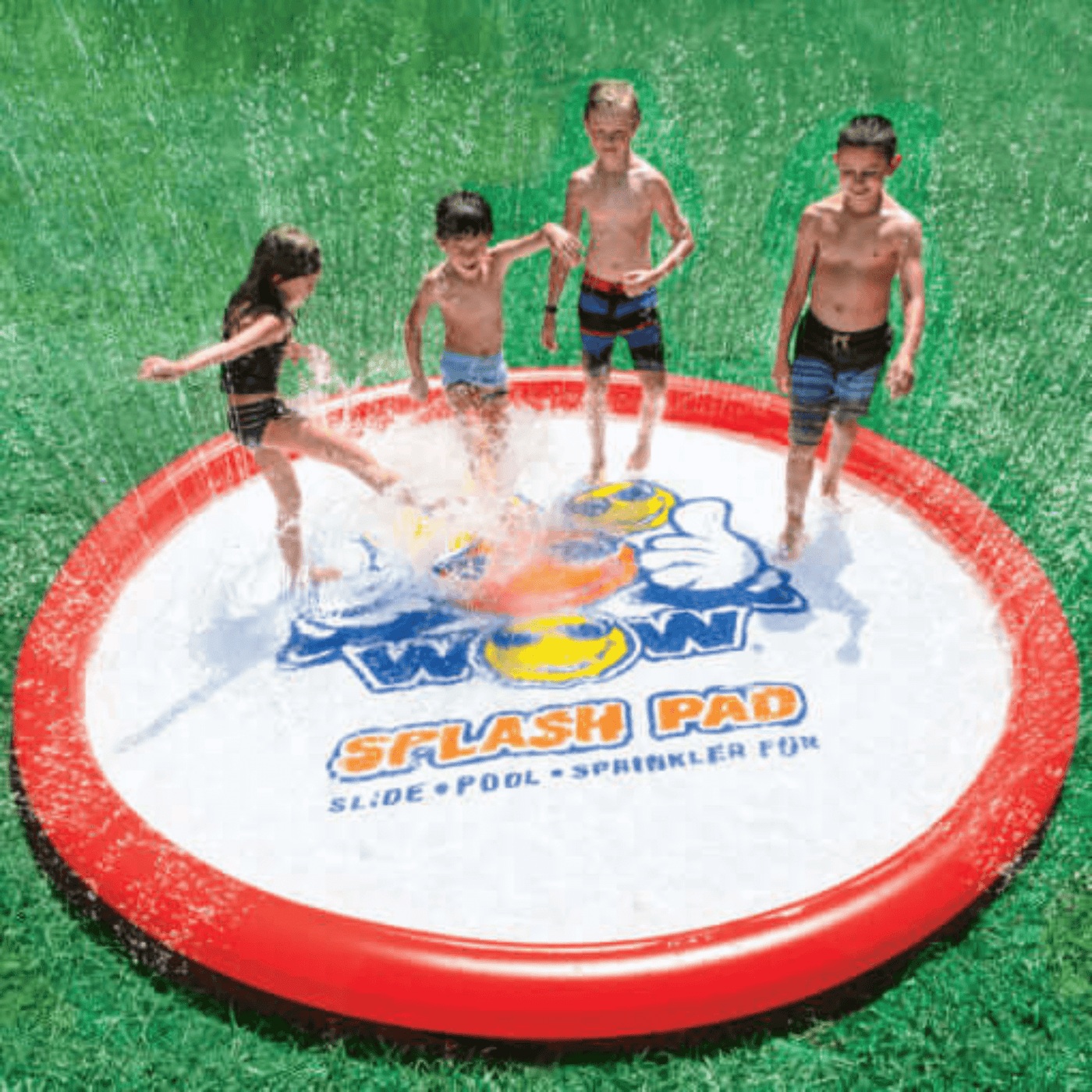 WOW Watersports Splash Pad 10' w Built-In Adjustable Sprinkler System and Thick PVC