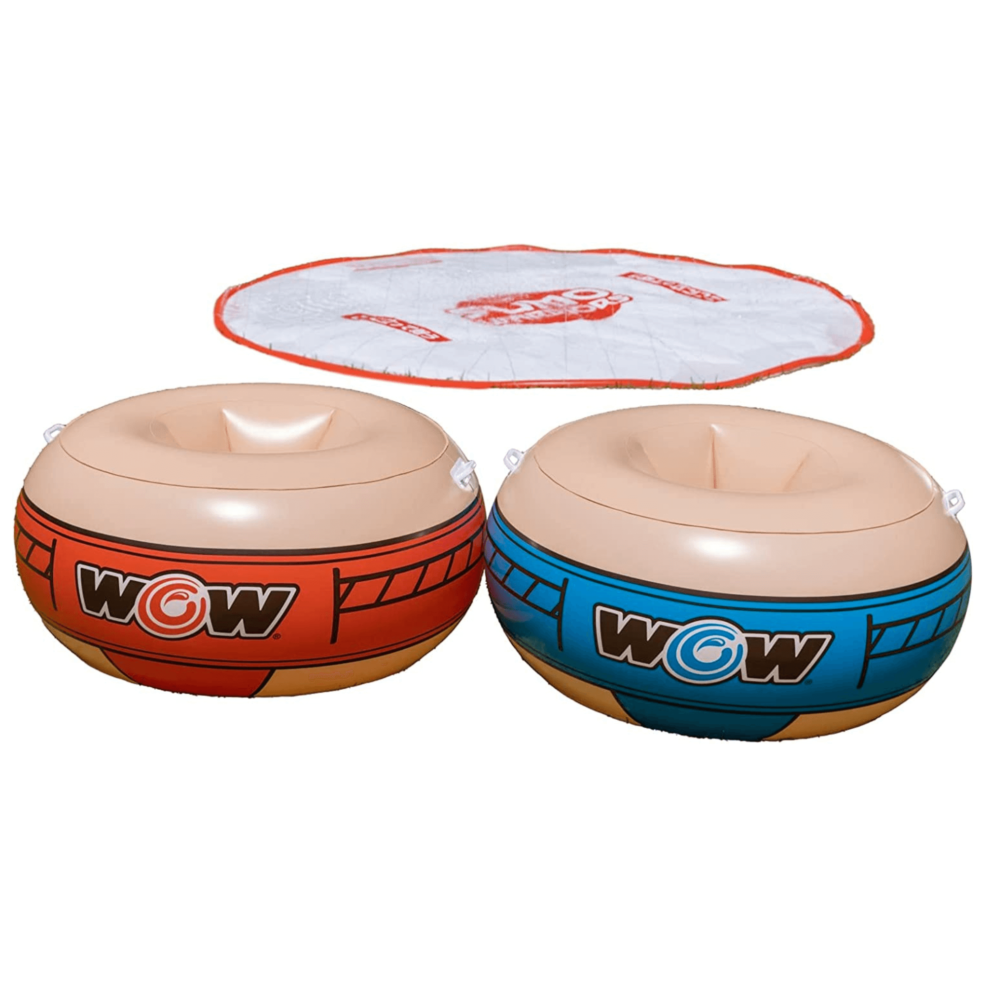 WOW Watersports 10ft Sumo Wrestling Spray Pad with 2 Sumo Belly-Bumpers