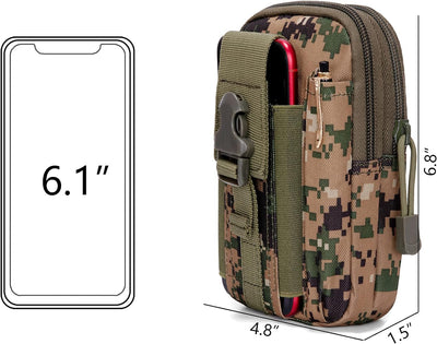 Tactical MOLLE Military Pouch Waist Bag for Hiking, Running and Outdoor Activities