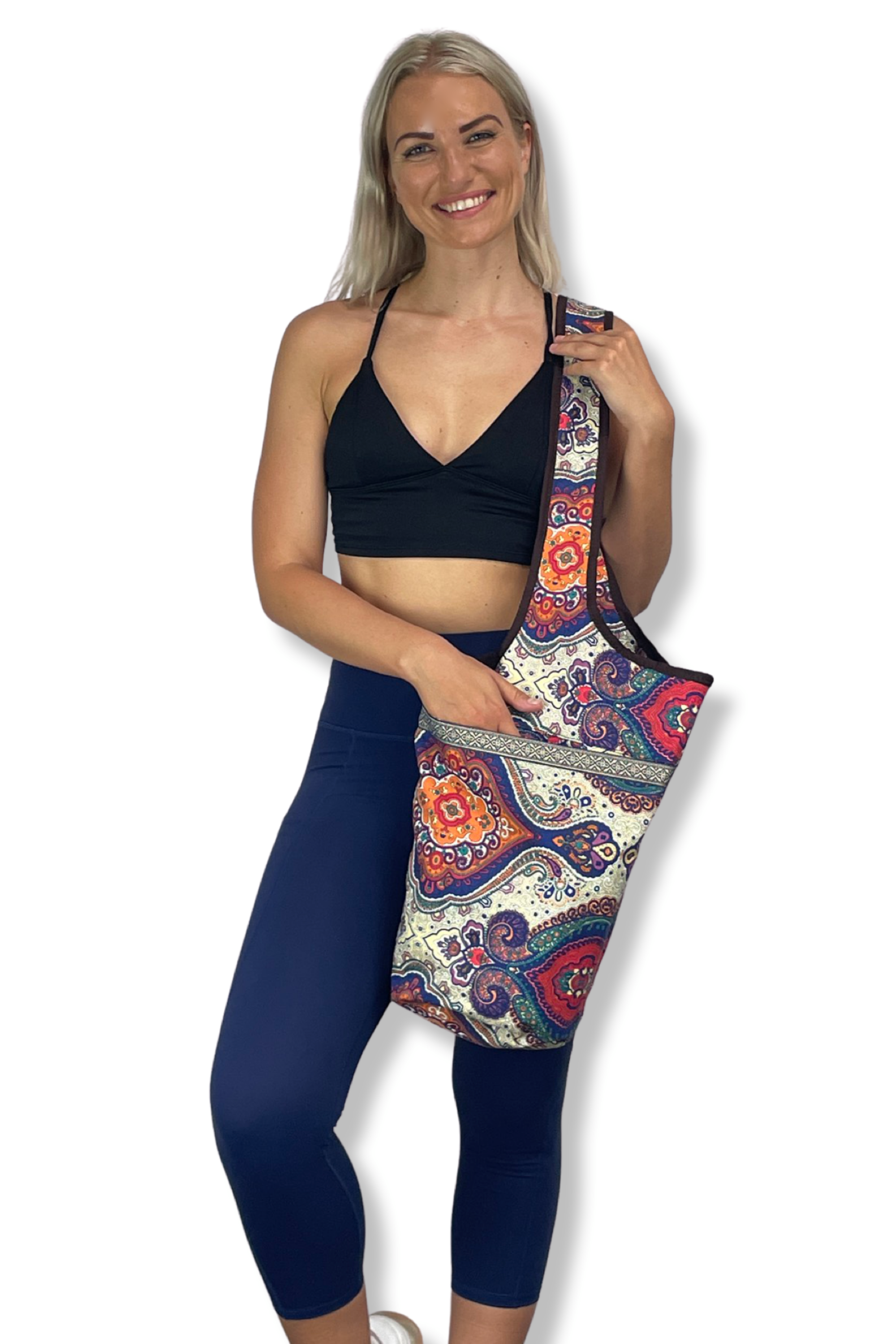 JupiterGear Yoga Mat Carrying Tote Bag with Large Size Pockets | Multipurpose and Fit Most Size Mats