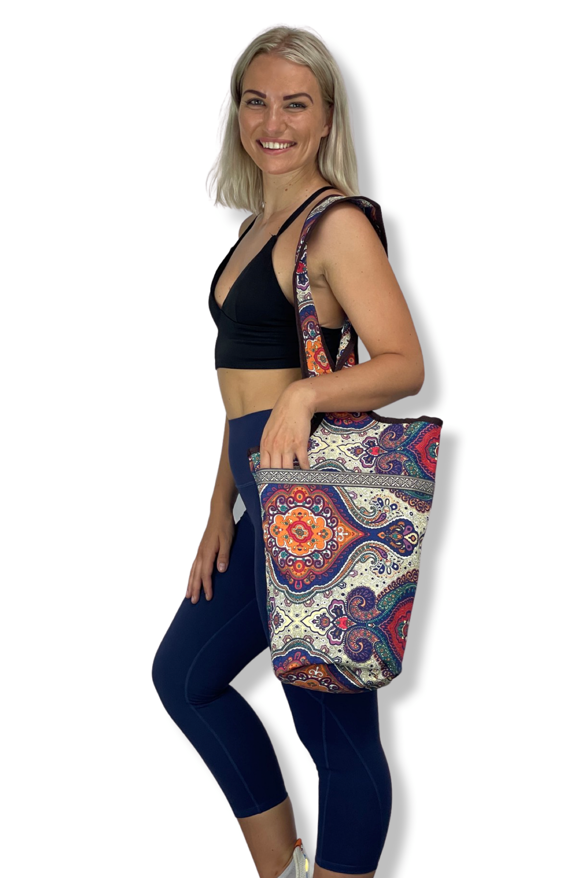 JupiterGear Yoga Mat Carrying Tote Bag with Large Size Pockets | Multipurpose and Fit Most Size Mats