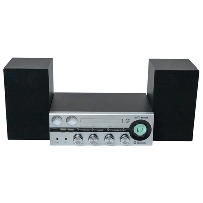 Victor Milwaukee 50W Desktop CD Stereo System Silver - Refurbished