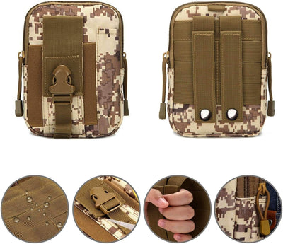 Tactical MOLLE Military Pouch Waist Bag for Hiking, Running and Outdoor Activities
