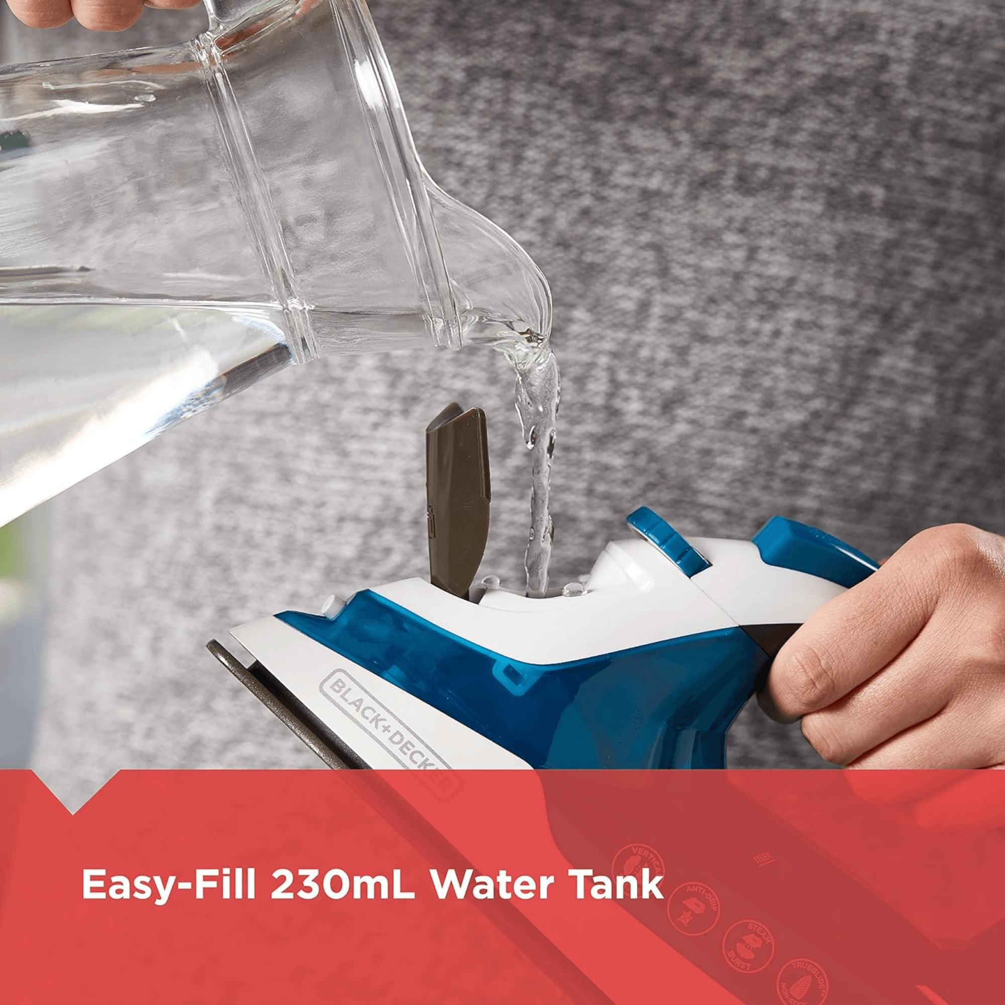 Black & Decker Easy Steam TrueGlide Nonstick SmartSteam Compact Iron