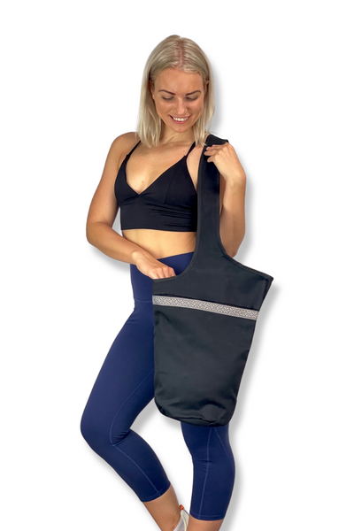 Yoga Mat Carrying Tote Bag with Large Size Pockets | Multipurpose and Fit Most Size Mats