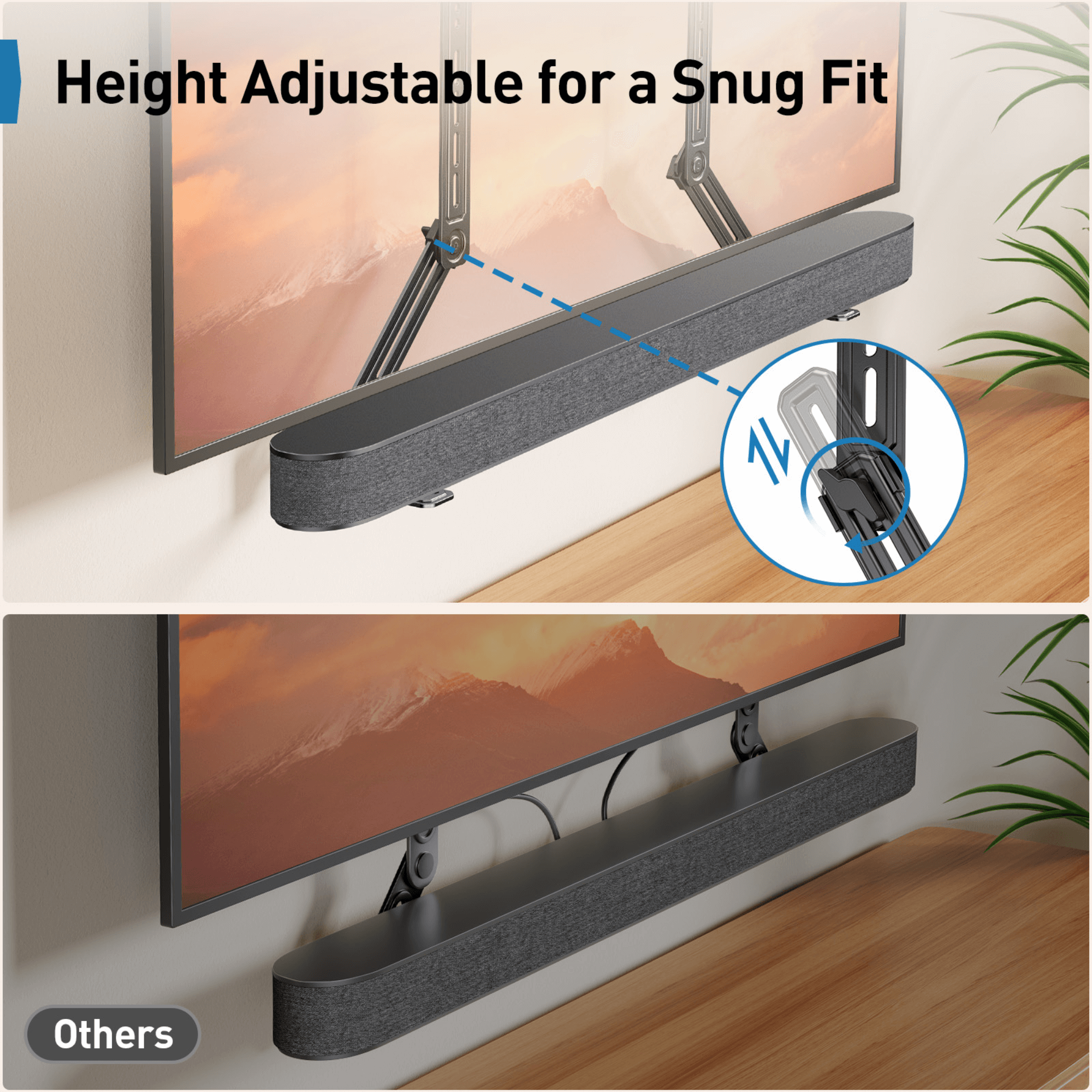 ErgoAV Universal Soundbar Mount Supports up to 15lbs
