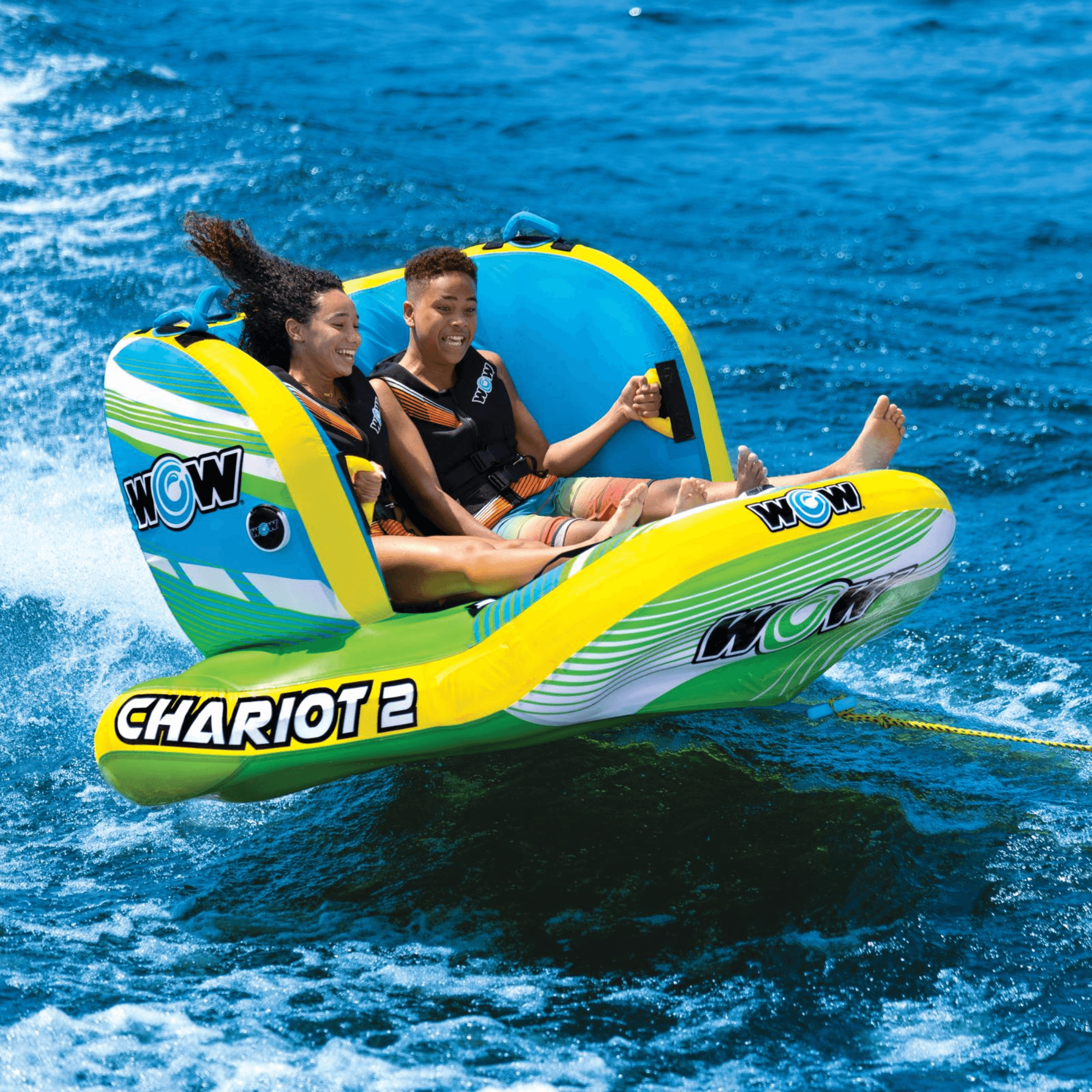 WOW Watersports Chariot 2-Person Towable w Front and Back Tow Points