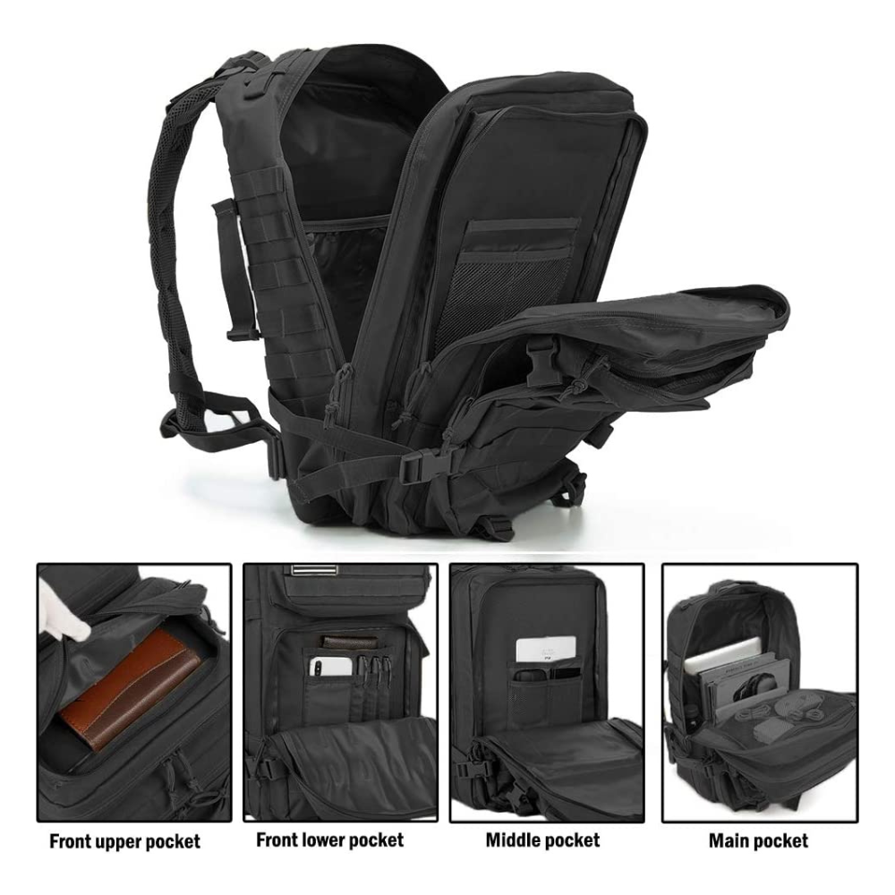 JupiterGear Military 3P Tactical 45L Backpack Army 3 Day Assault Pack Molle Bag Rucksack Range Bag