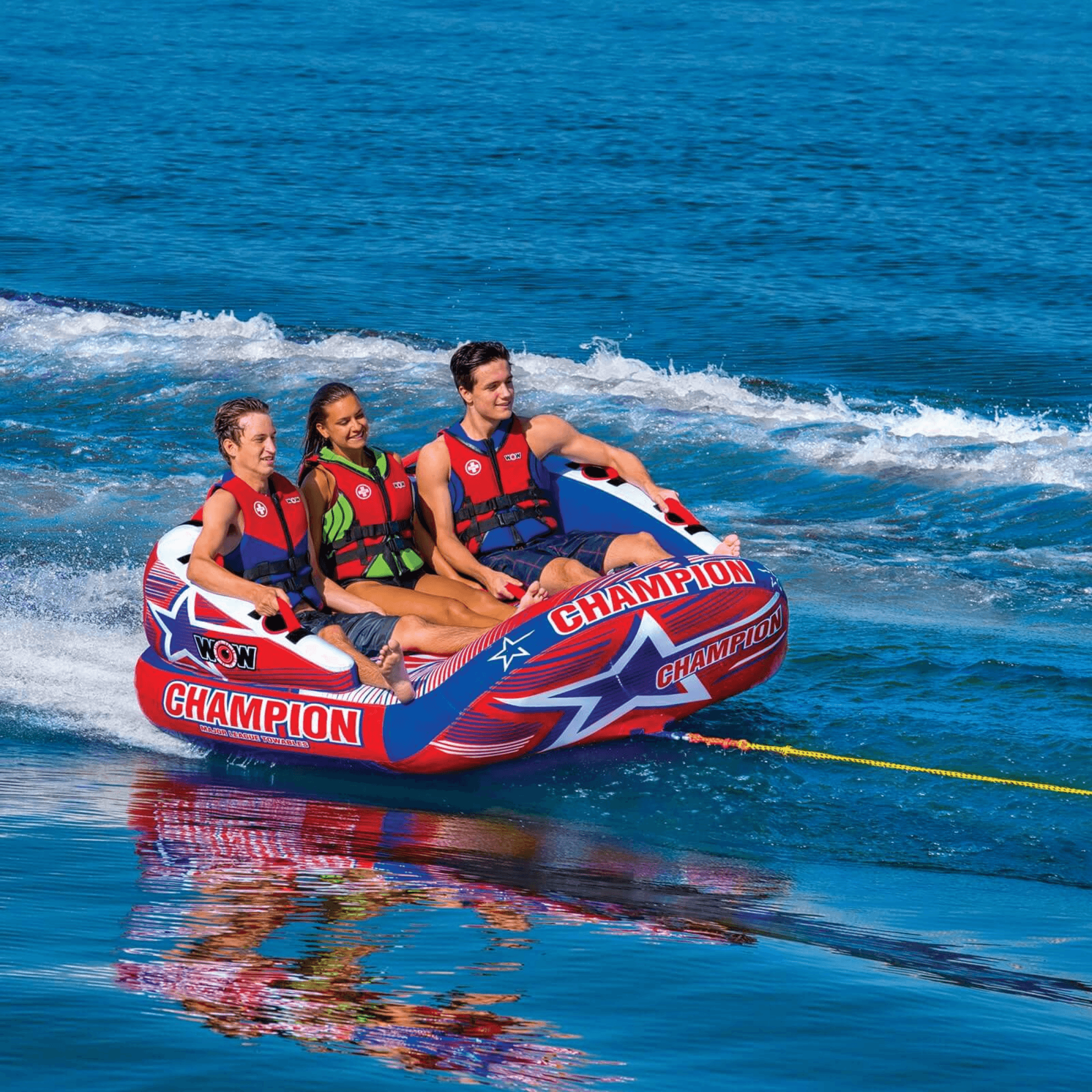 WOW Watersports Champion 3-Person Towable with EZ Up Nose