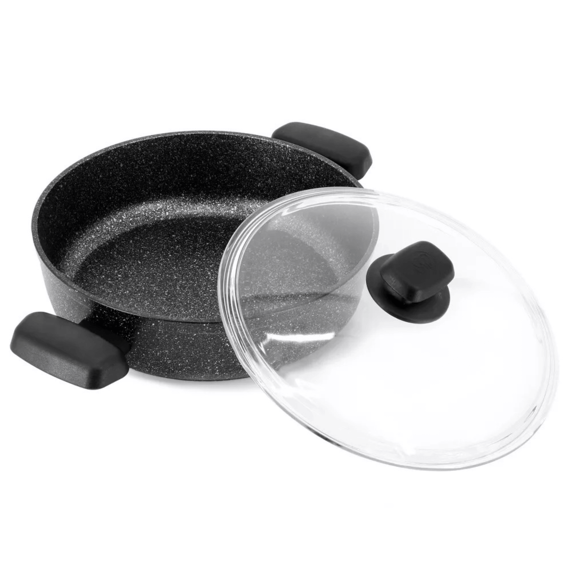 Korkmaz Ornella Aluminum 4L Non-Stick Low Casserole Dish with Lid