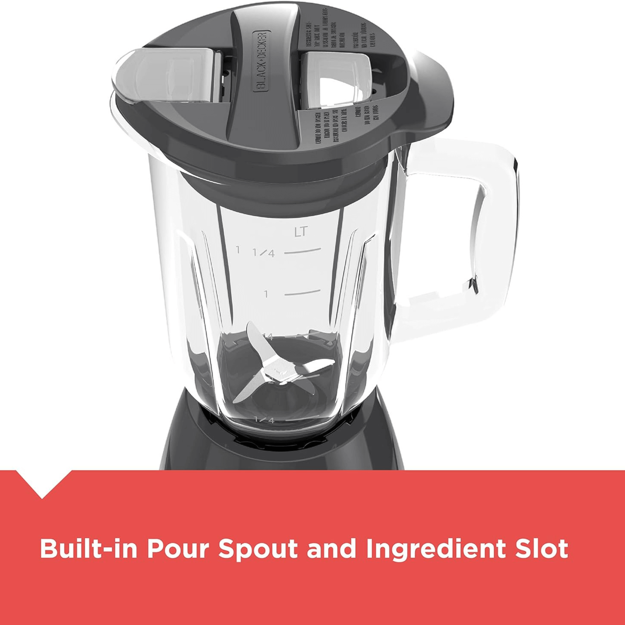 Black & Decker 10-Speed 700W 4-Blade Countertop Glass Jar Blender