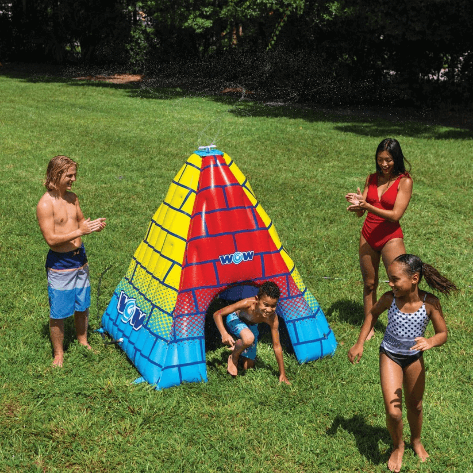 WOW Watersports 5.5ft Rainbow Pyramid Backyard Sprinkler