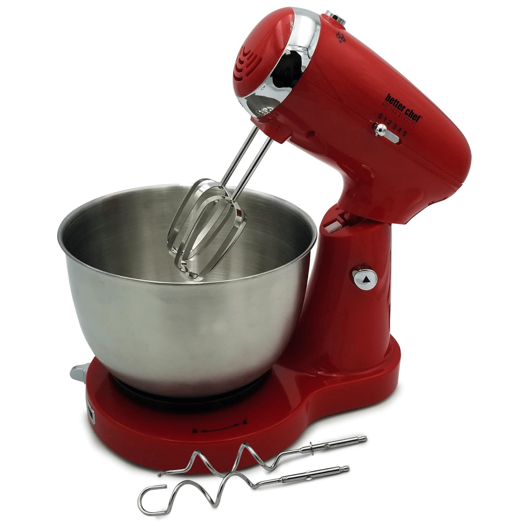 Better Chef 350W Classic Stand Mixer with Stainless Steel Bowl