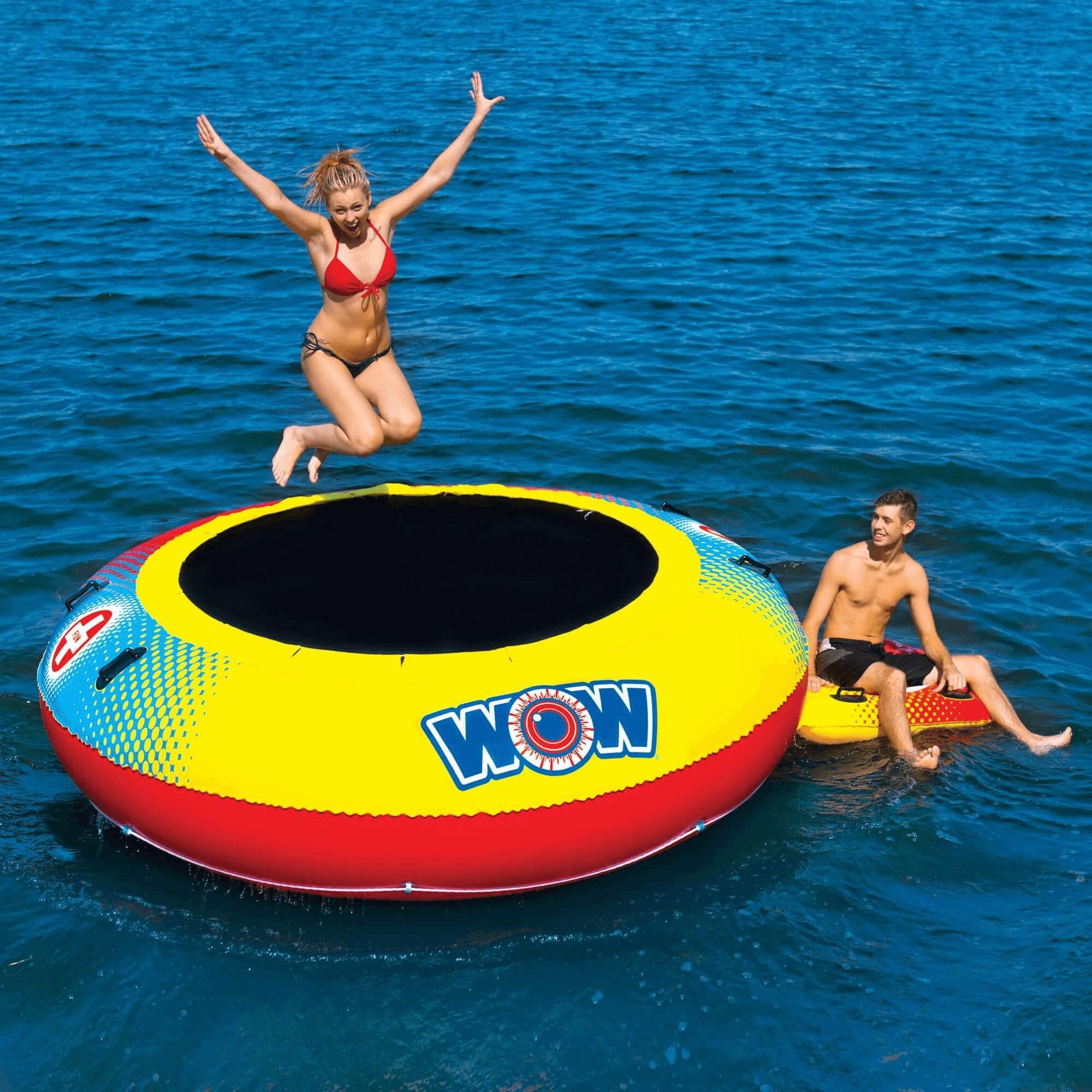 WOW Watersports Bouncer Inflatable Floating Trampoline and Boarding Platform