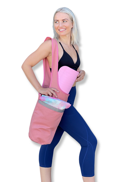 Yoga Mat Carrying Tote Bag with Large Size Pockets | Multipurpose and Fit Most Size Mats