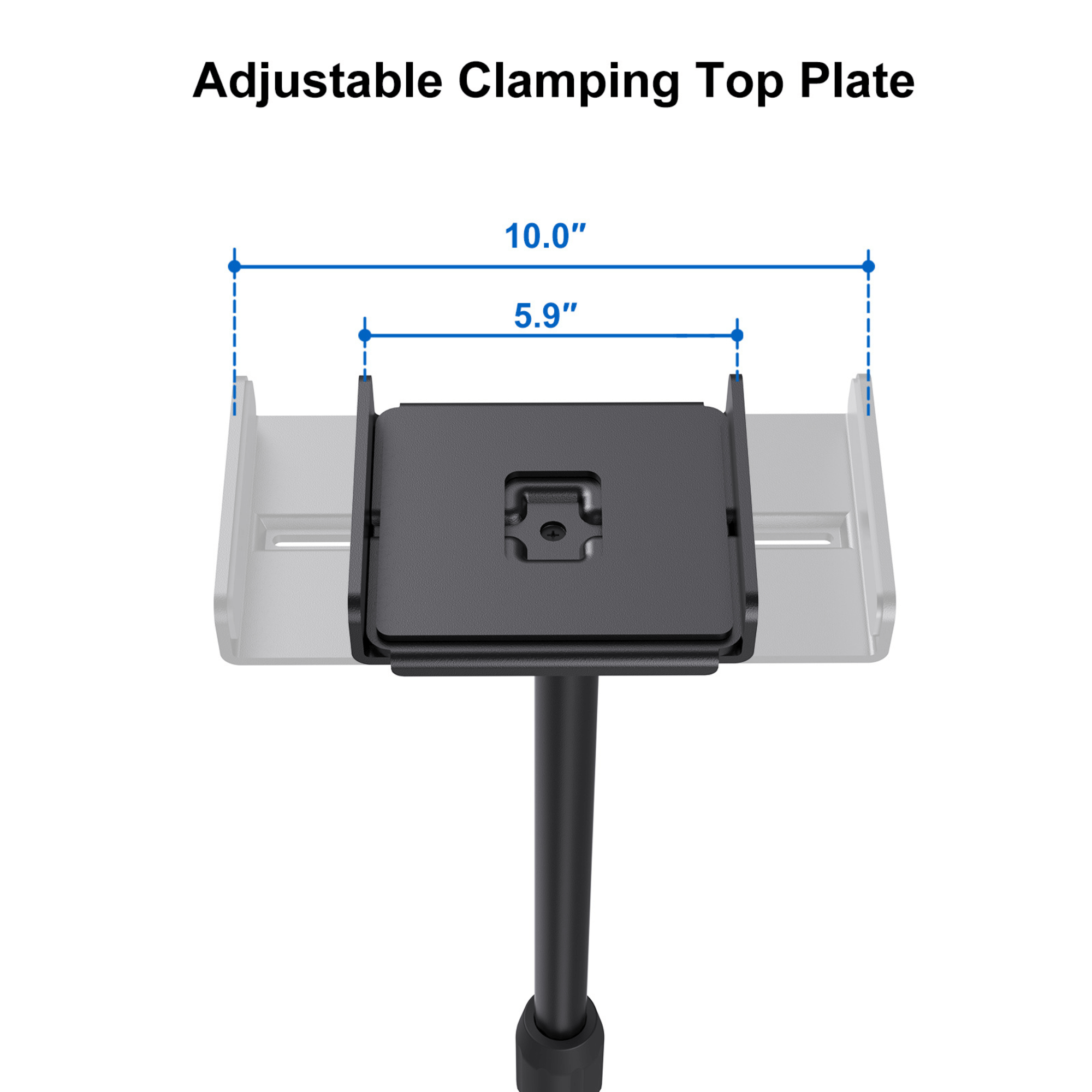 ErgoAV 1-Pair Adjustable Height Bookshelf Speaker Stands