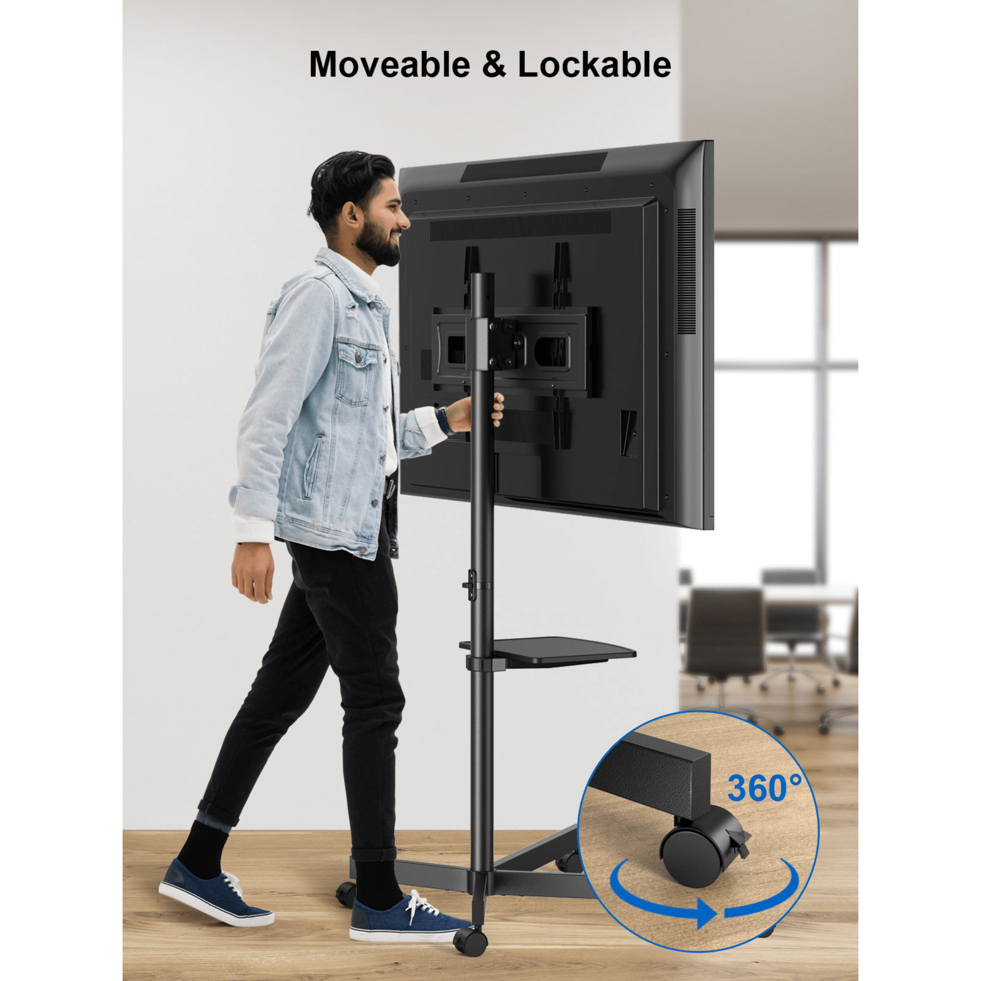 ErgoAV Movable Cart for TVs 32" to 55"