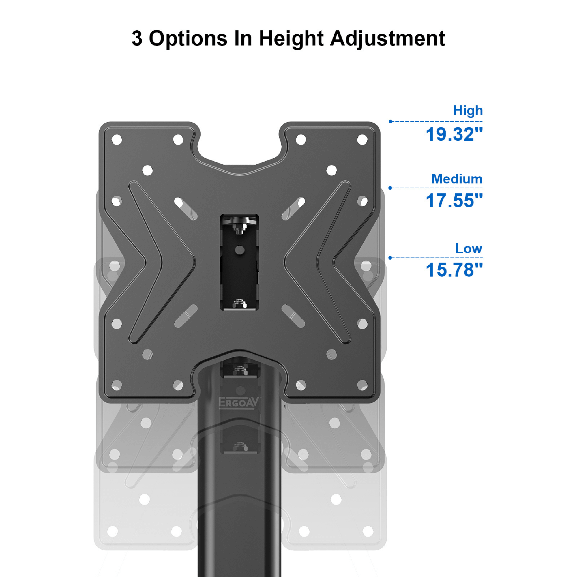ErgoAV Tabletop TV Stand with Swivel for 19” to 43” TVs