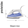 Proctor Silex Non-Stick Adjustable Steam Iron with Spray and Steam-Burst