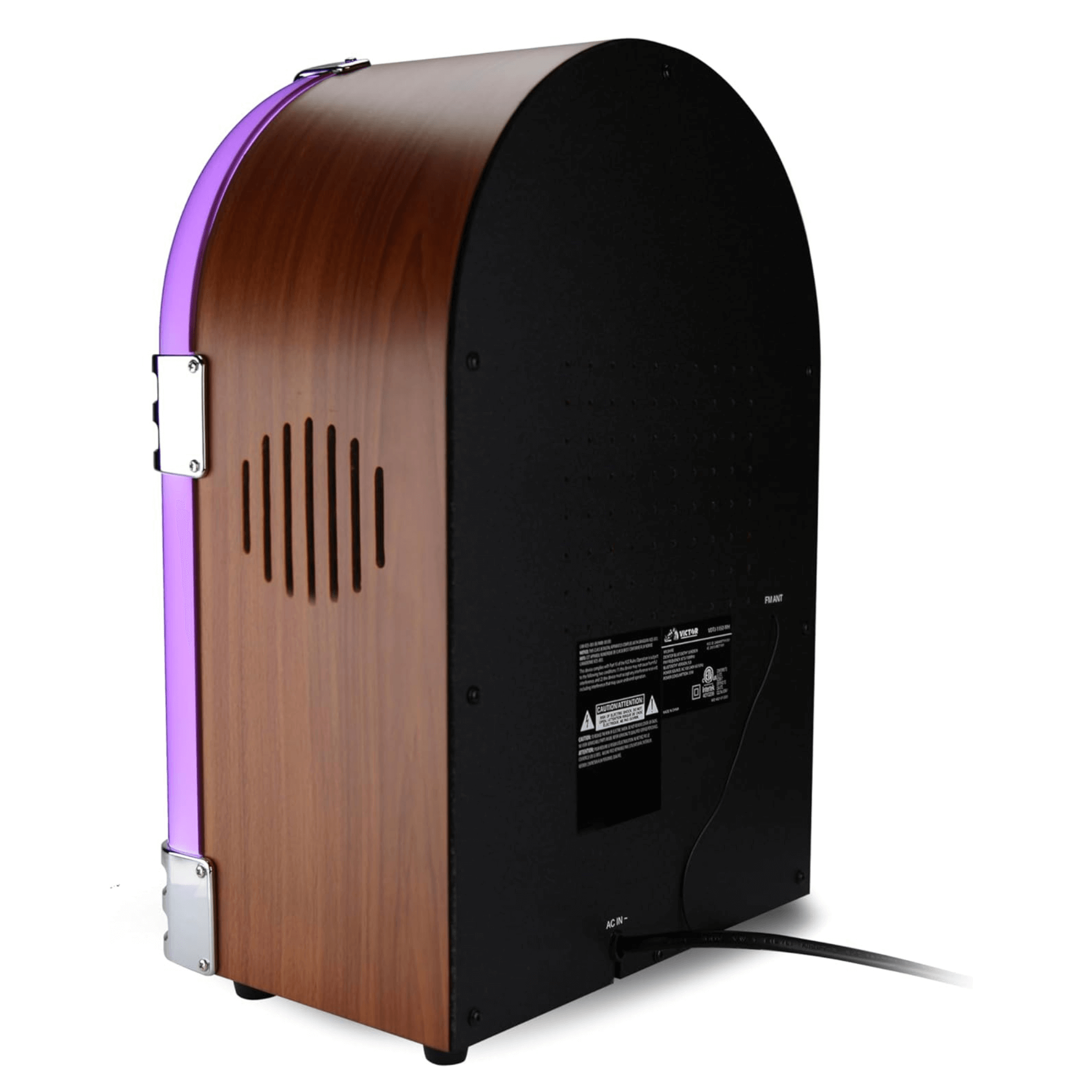 Victor Broadway II Desktop CD Jukebox with Multi-Color LED Lighting and FM Radio