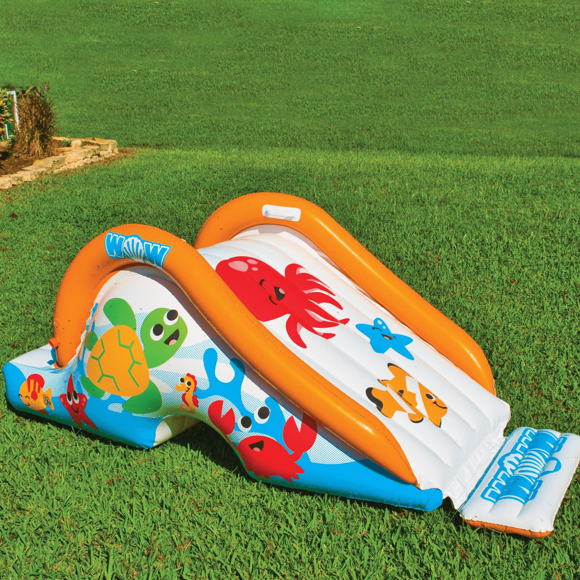 WOW Watersports Swirl Splash Pad Slide (Slide Only) with Inflated Side Rails