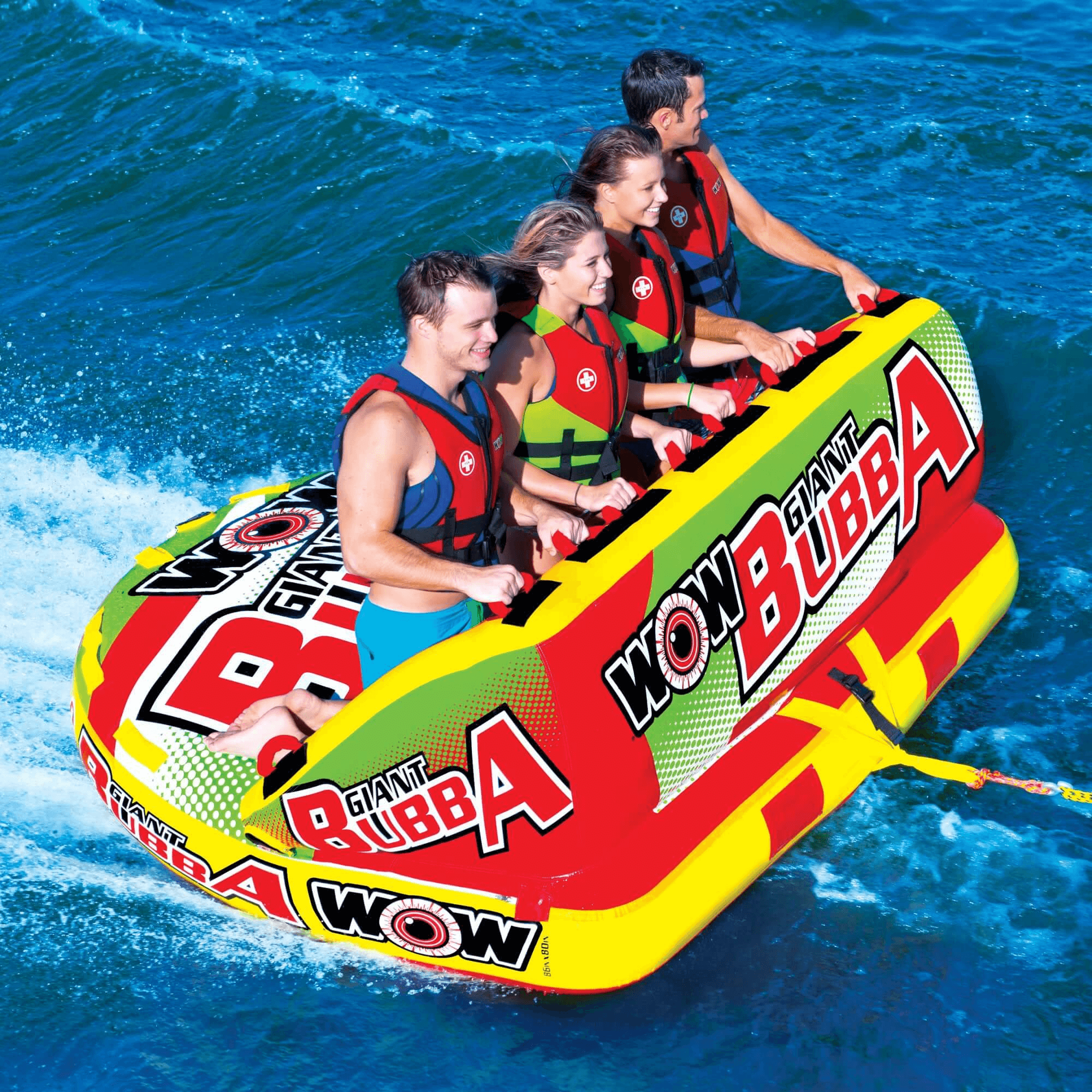 WOW Watersports Big Bubba 1 to 4 Person Inflatable Towable Deck Tube