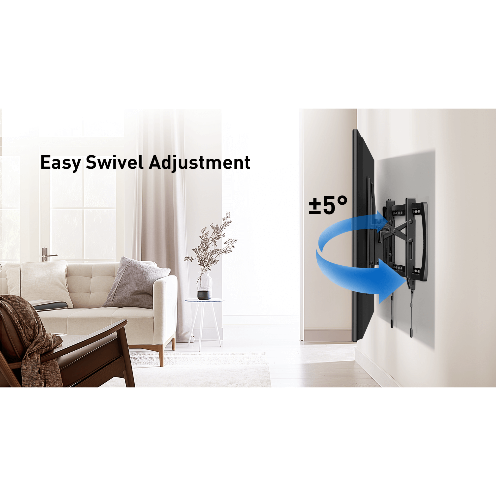 ErgoAV Large Extend and Tilt Mount with Level Adjust for 42" to 98" TVs