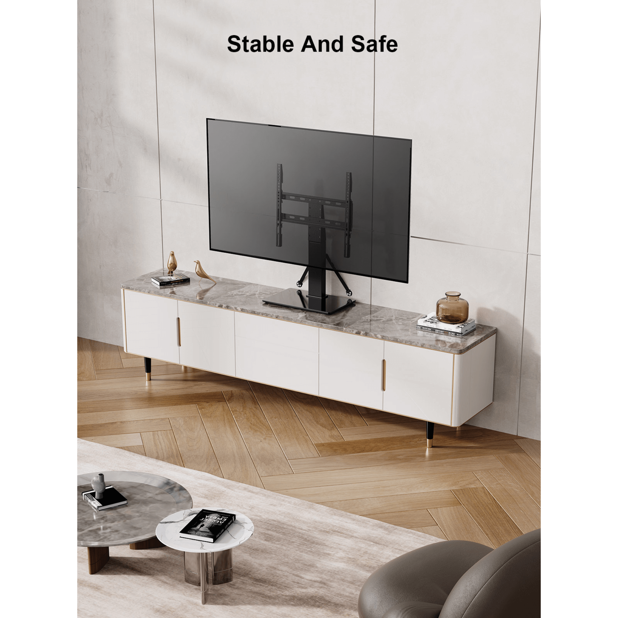 ErgoAV Tabletop TV Stand with Swivel for 40" to 55" TVs