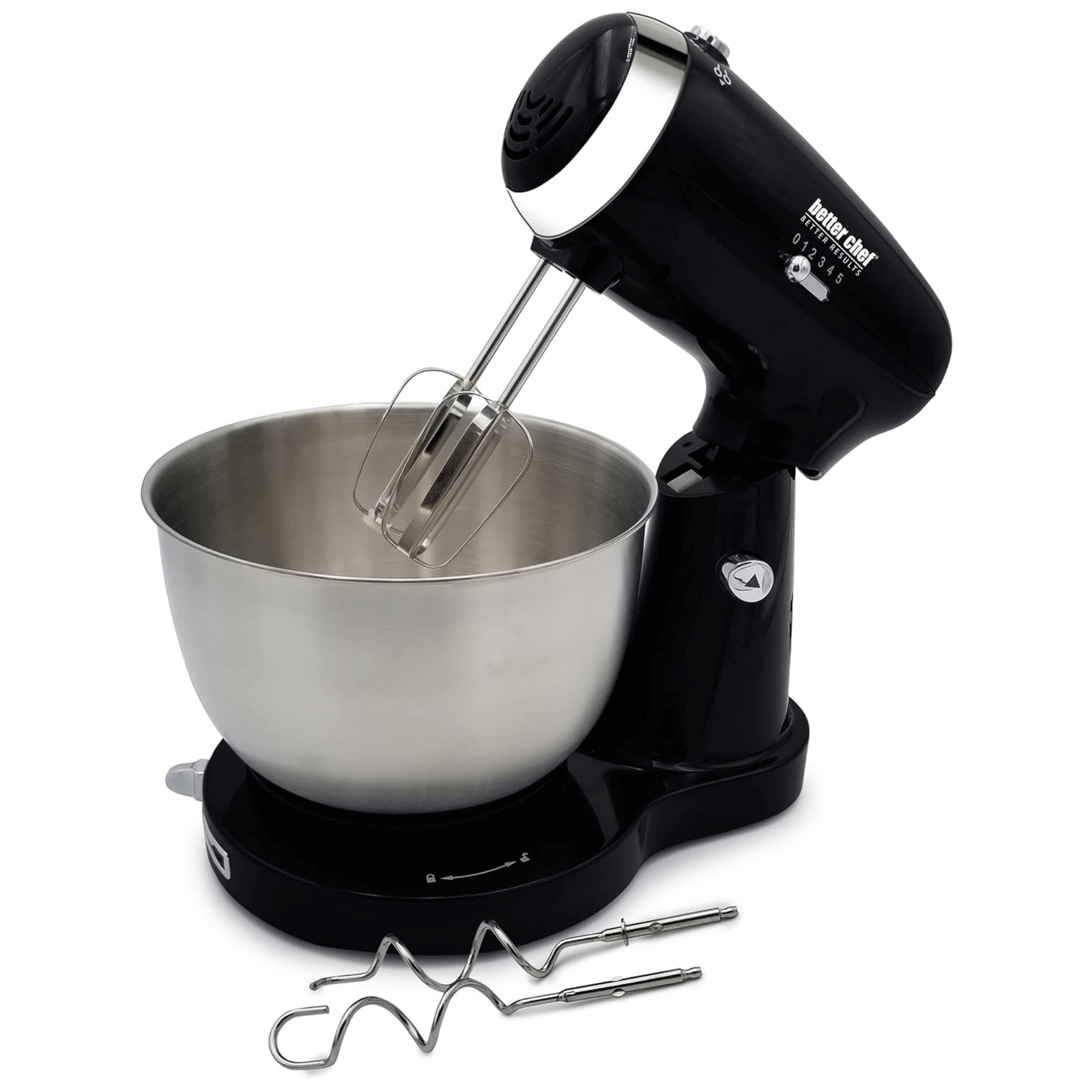 Better Chef 350W Classic Stand Mixer with Stainless Steel Bowl