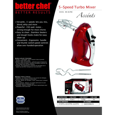 Better Chef 5-Speed Turbo Mixer