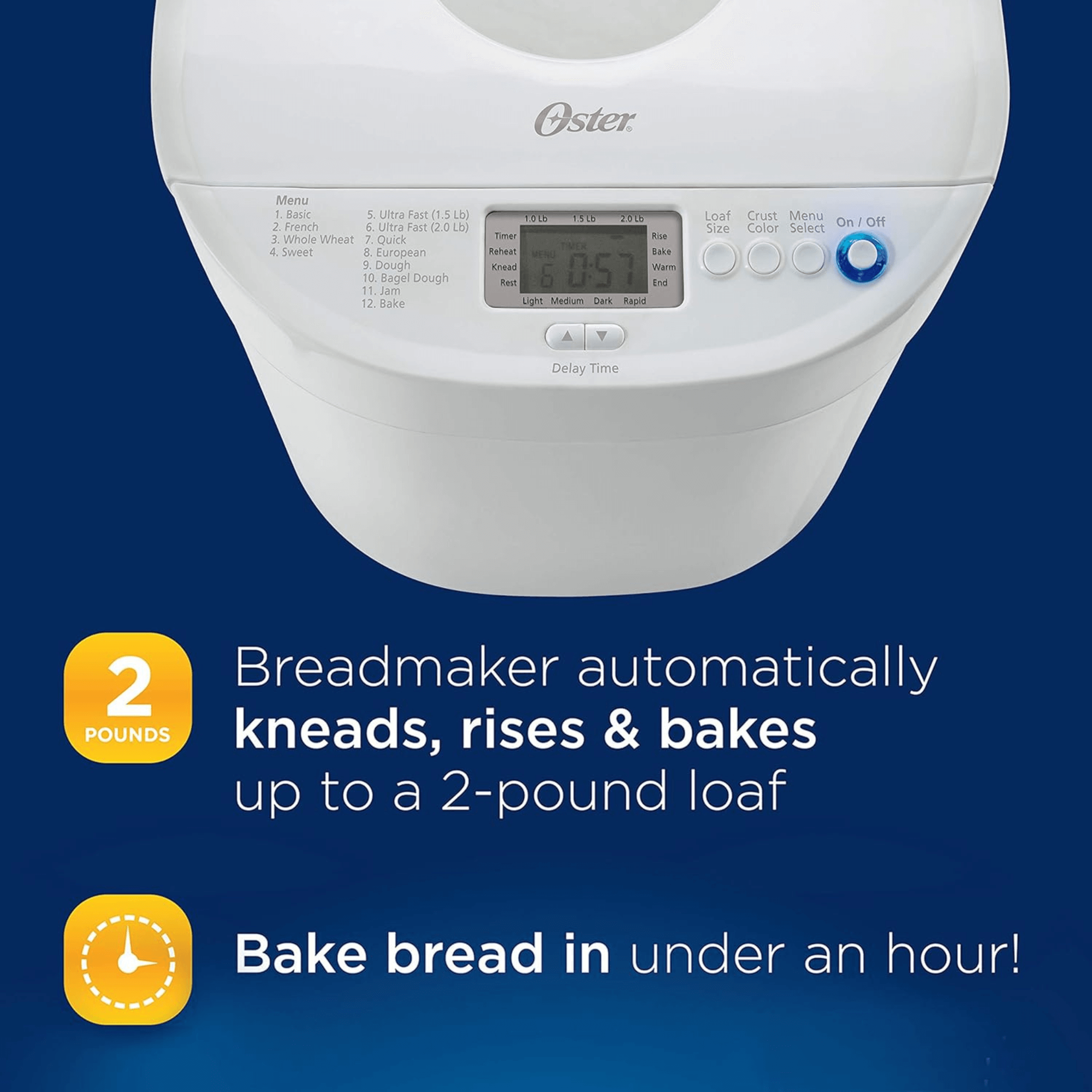 Oster Expressbake 2-lb Loaf Breadmaker - REFURBISHED