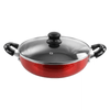 Better Chef 10" Aluminum Non-Stick Metallic Red Deep Fryer with Glass Lid