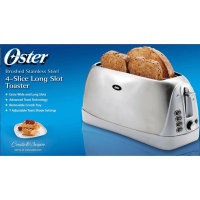 Oster 4-Slice Stainless Steel Toaster - REFURBISHED