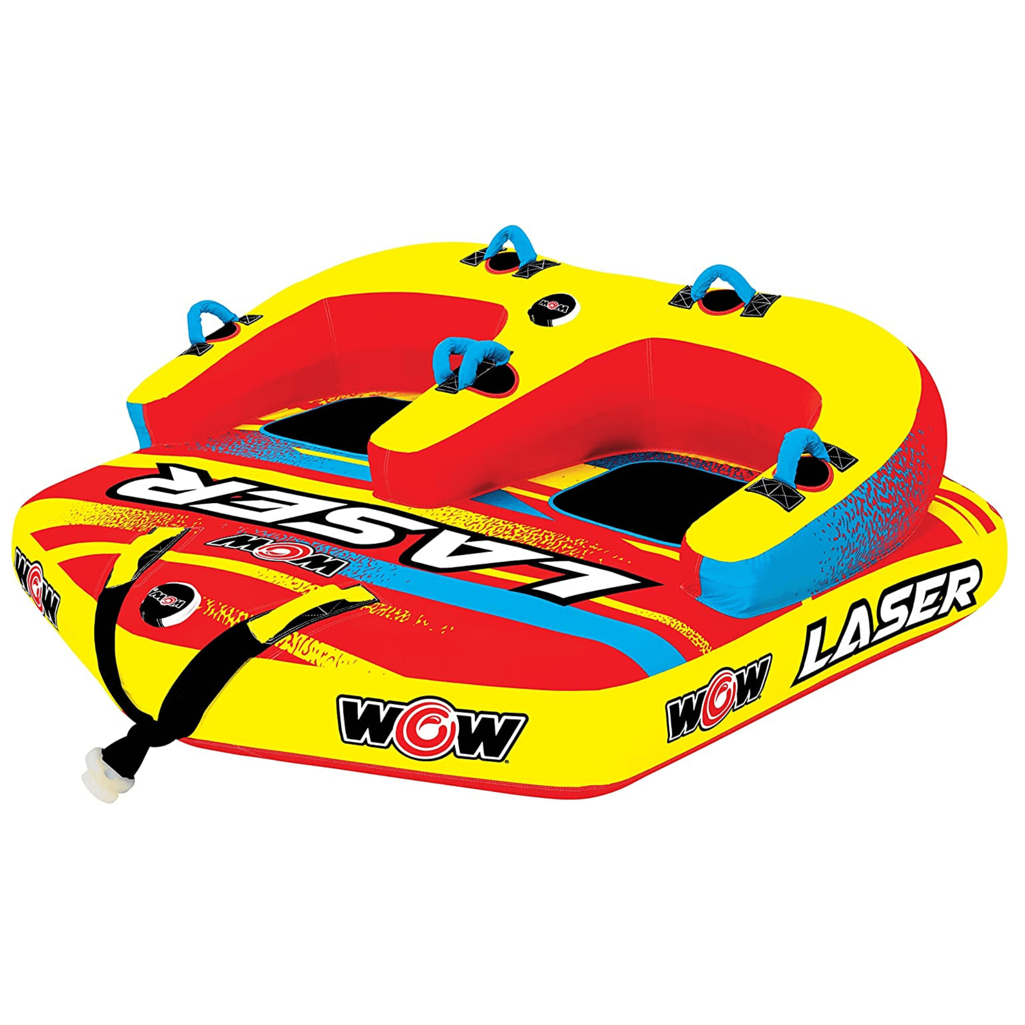 WOW Watersports Laser 3-Person Towable for Sitting and Kneeling Riding Positions