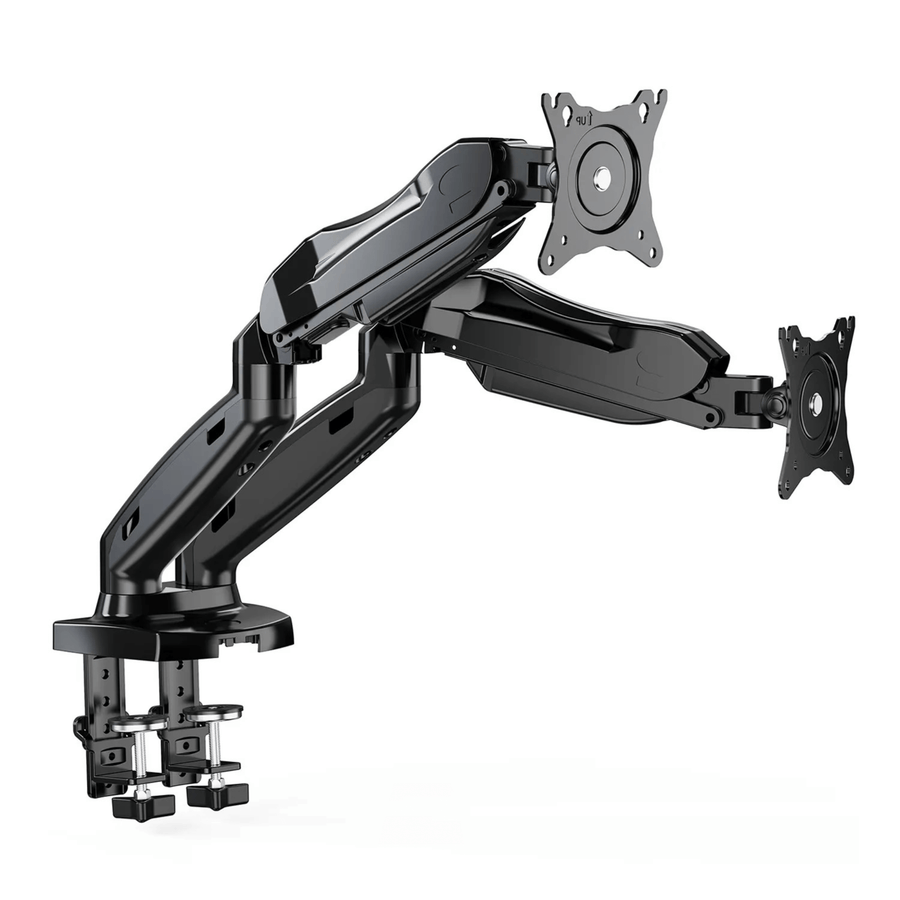 ErgoAV Gas Spring Desk Mount for Dual Monitors 13" to 27"