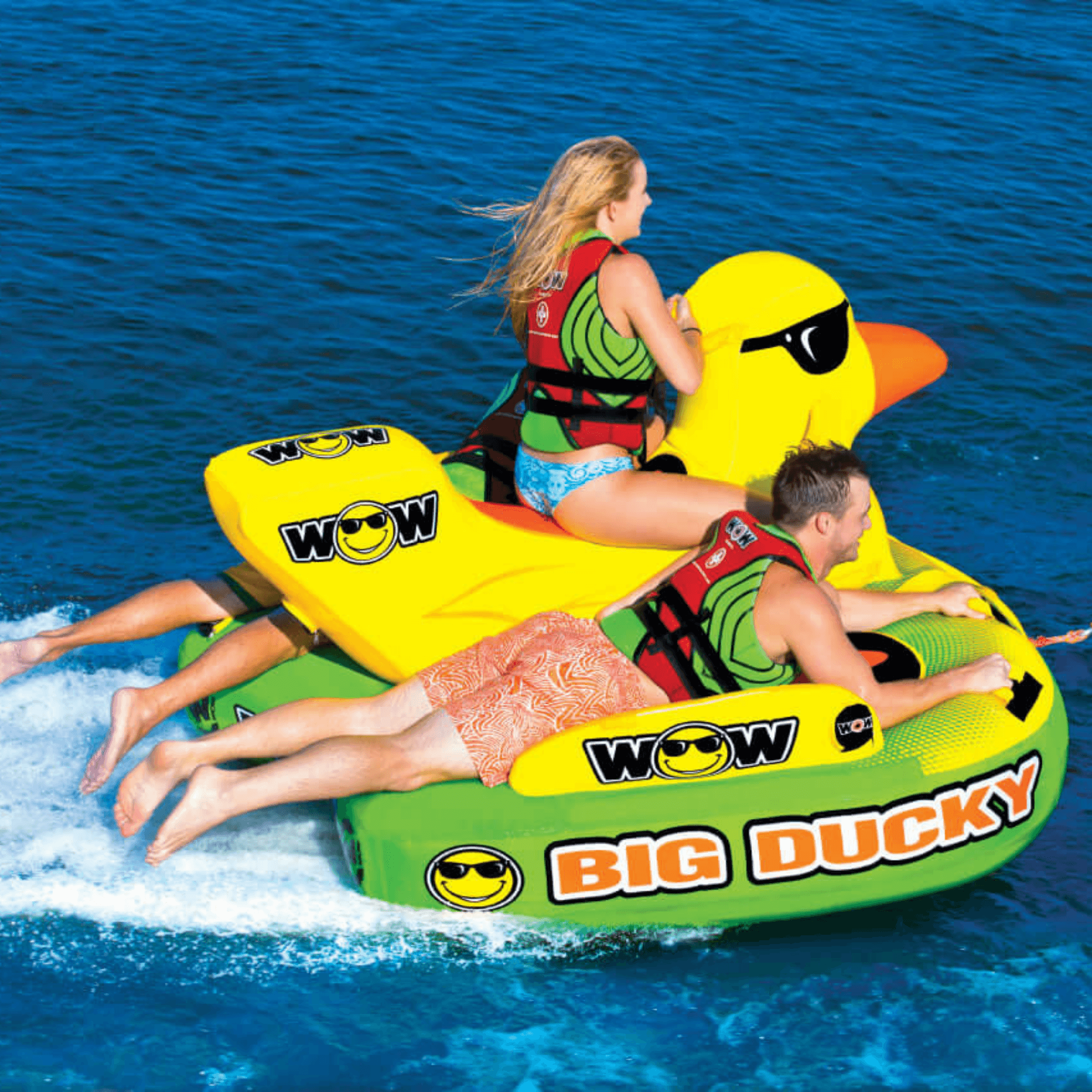 WOW Watersports Big Ducky 1 2 or 3 Person Inflatable Towable Deck Tube