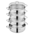 Korkmaz Perla 5-Piece Stainless Steel Manti Steamer Cookware Set